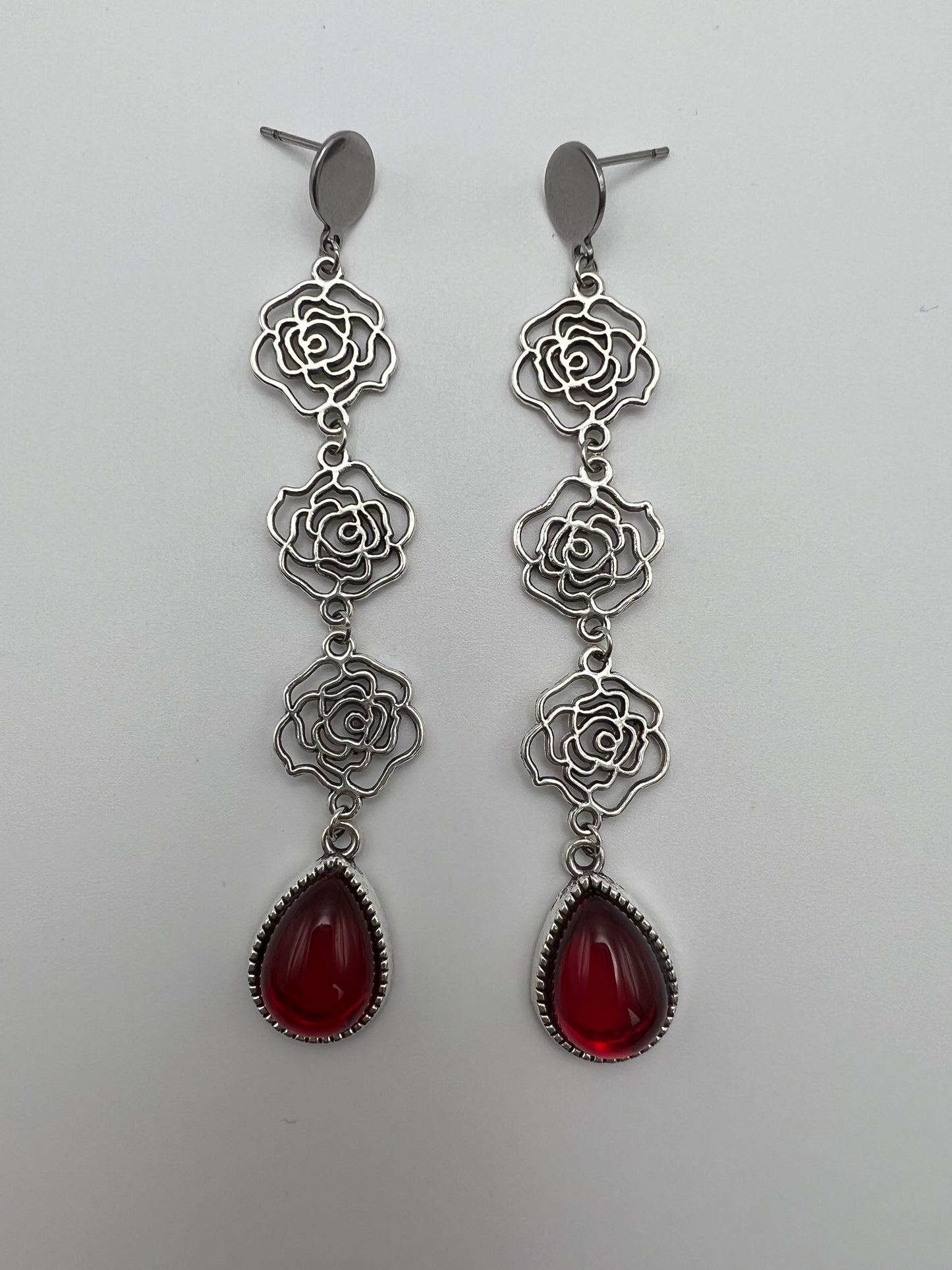 Romantic Rose Dangle Earrings