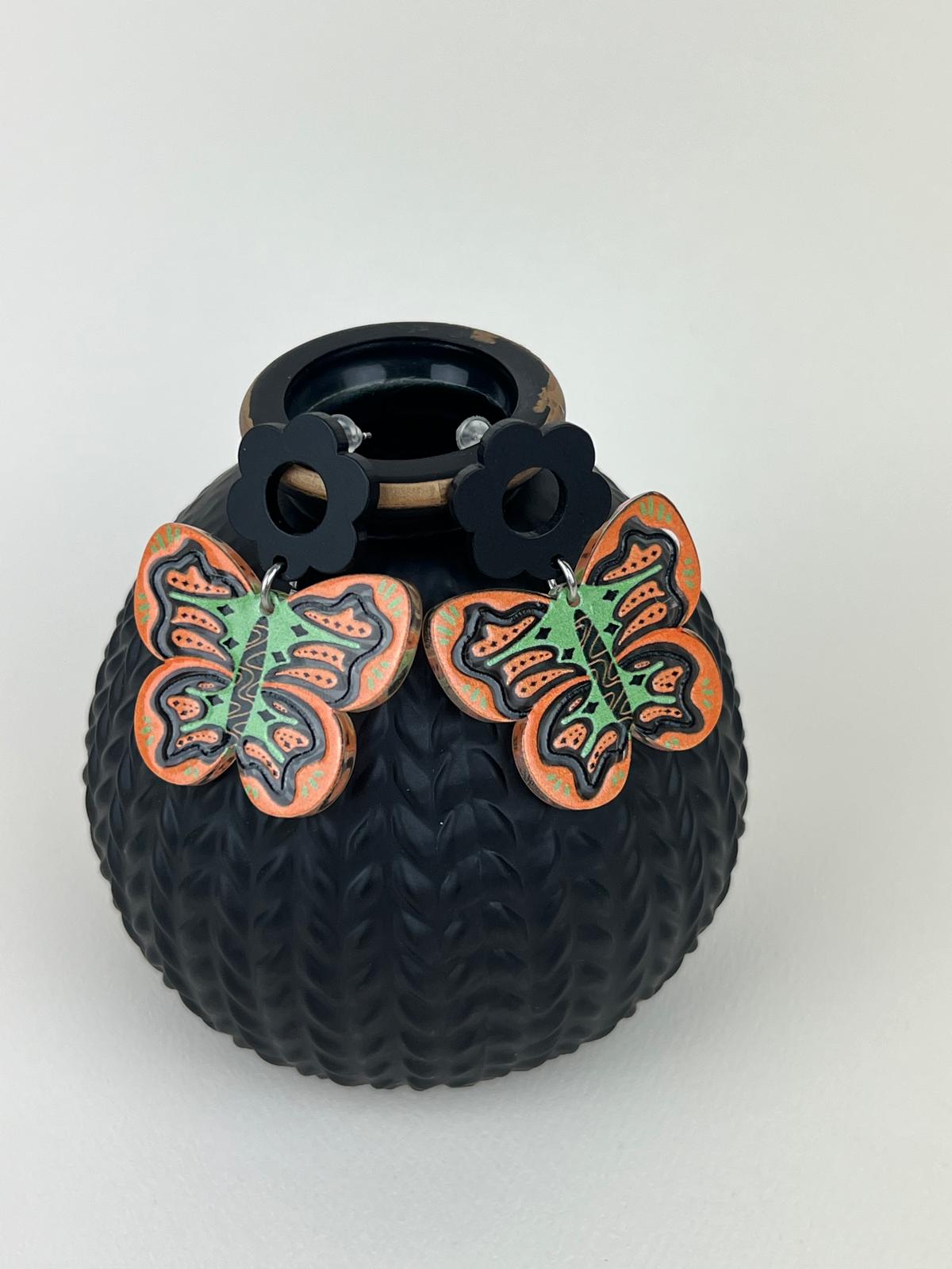 Eye Catching Clear Butterfly Earrings