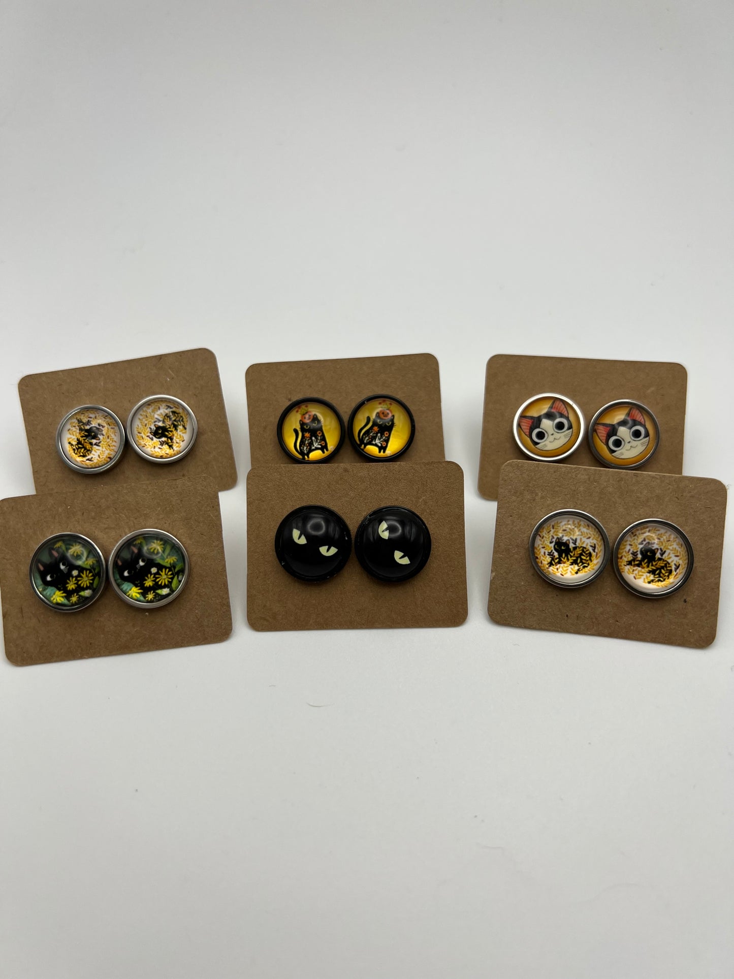 Cat Stud Earrings