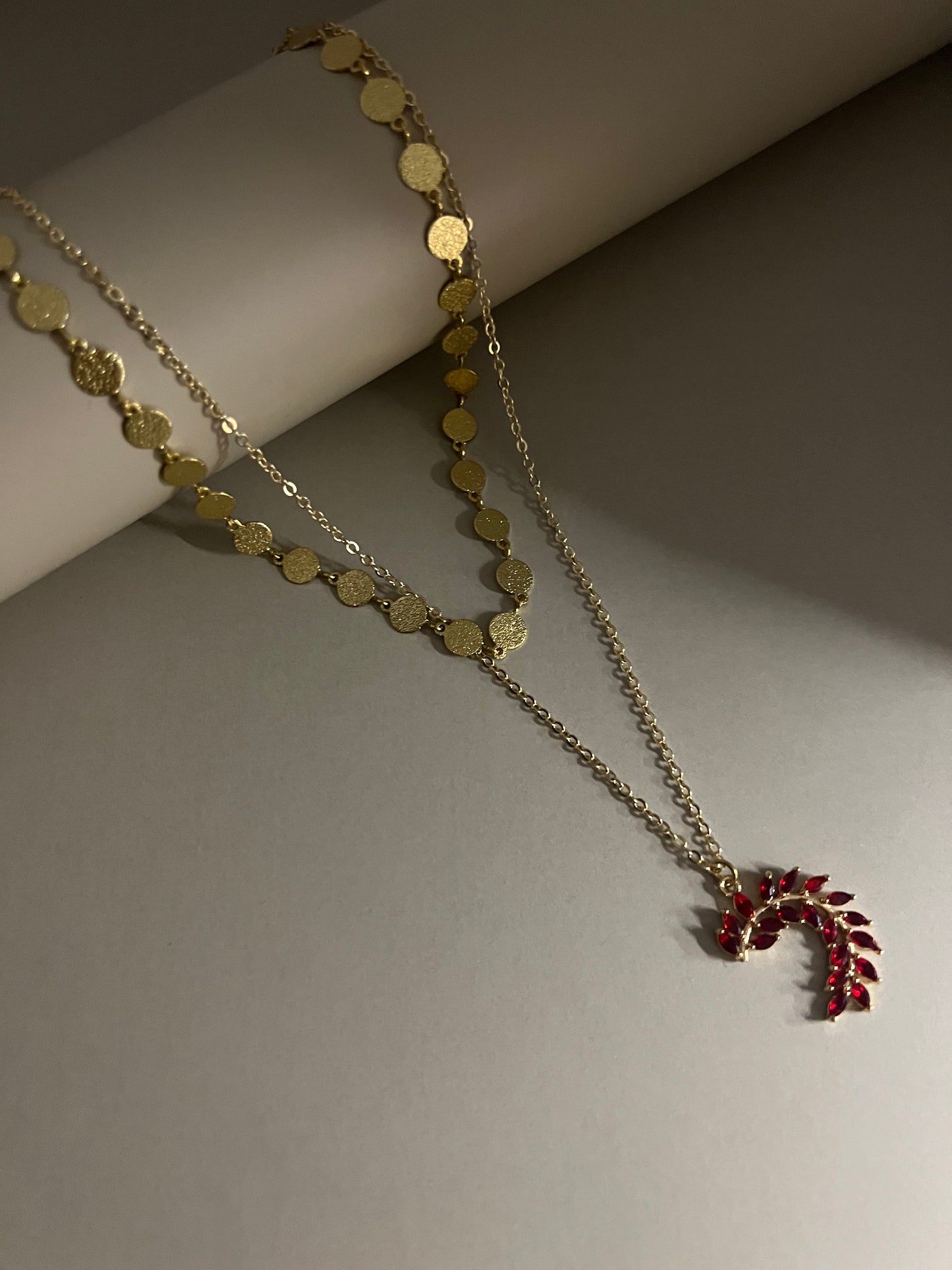 Romantic Leaf Pendant Necklace Set
