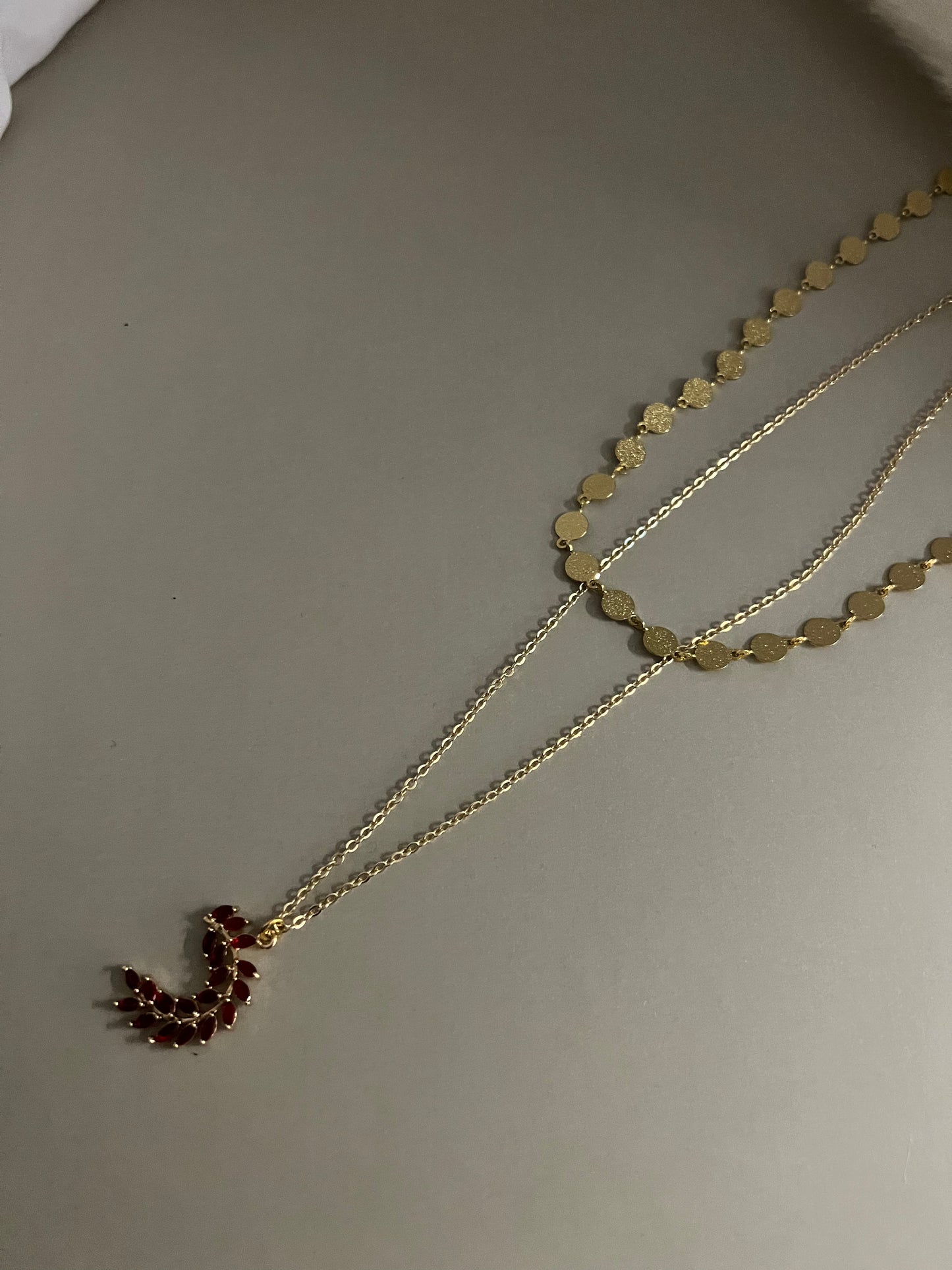 Romantic Leaf Pendant Necklace Set