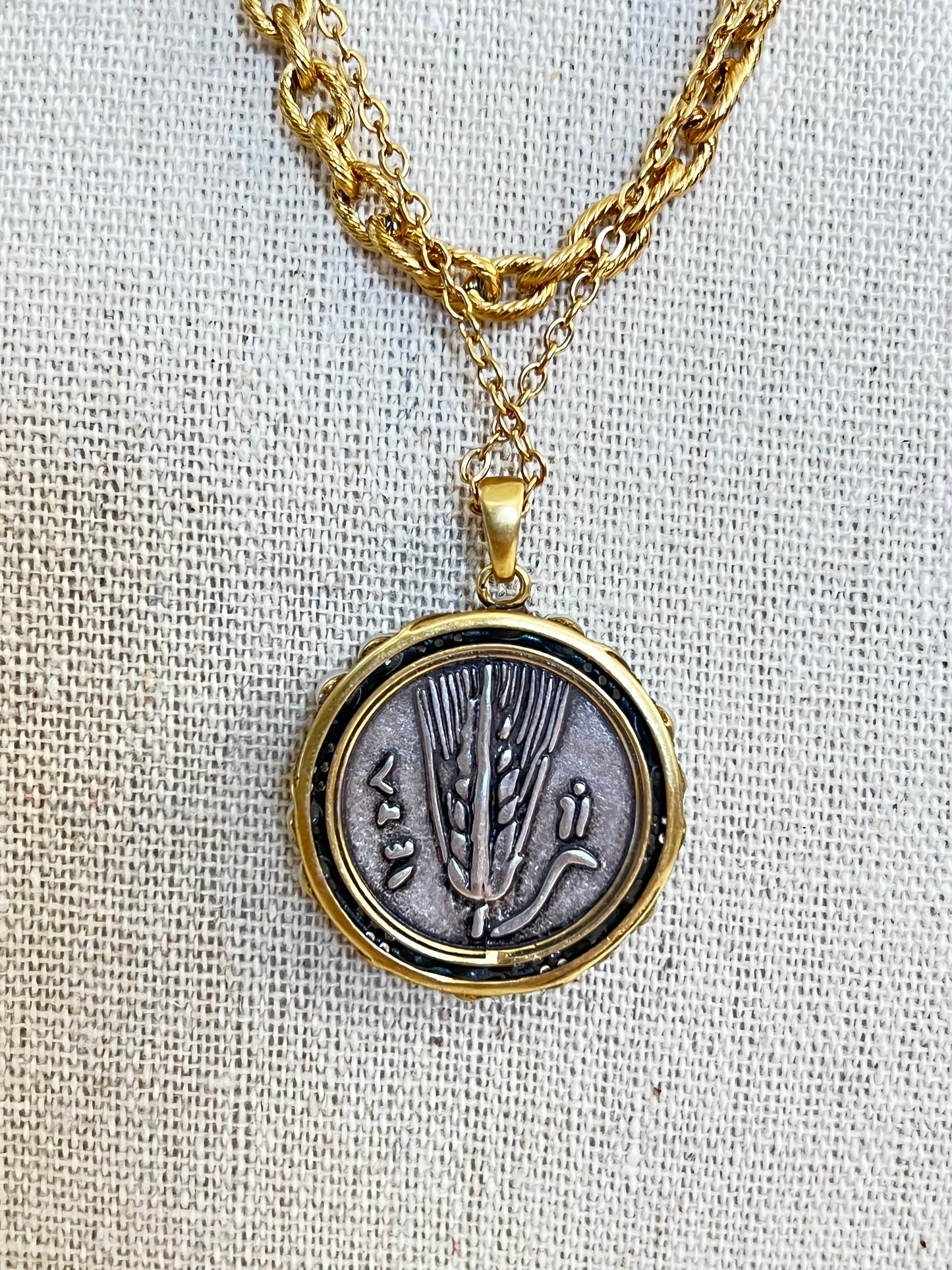 Antique Pearl Medallion Necklace