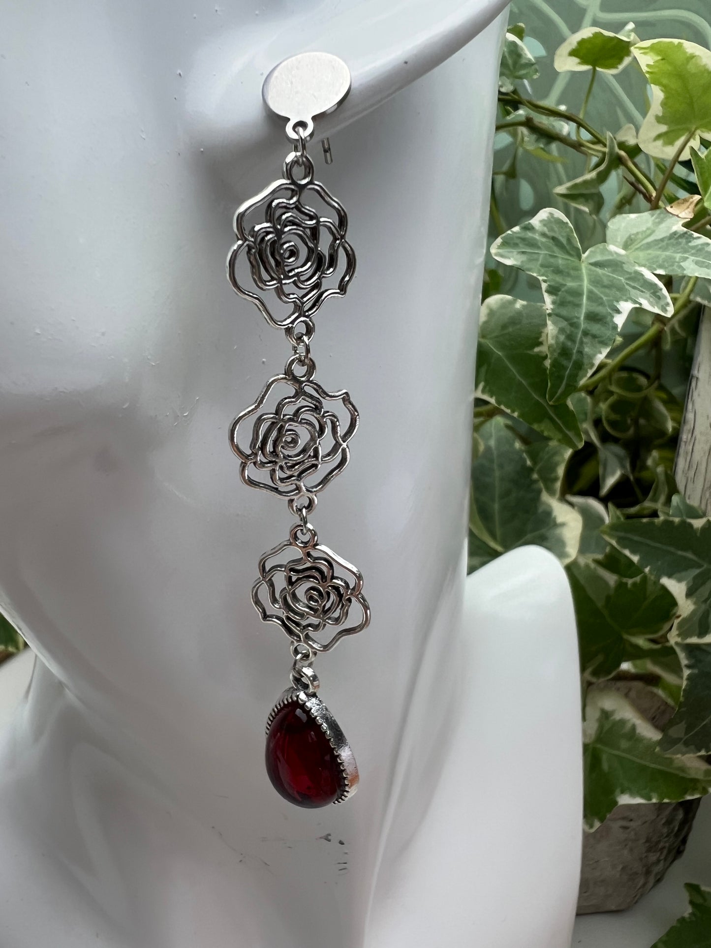 Romantic Rose Dangle Earrings
