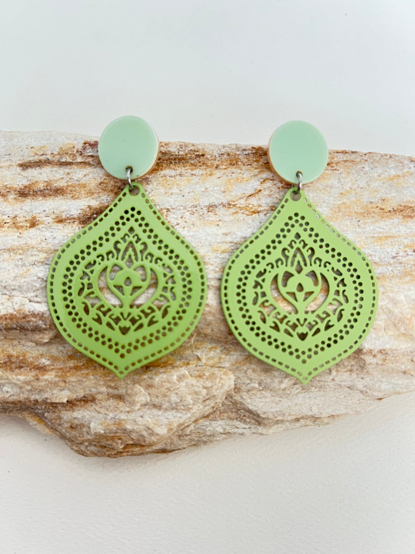 Ornate Pop-of-color Statement Earrings