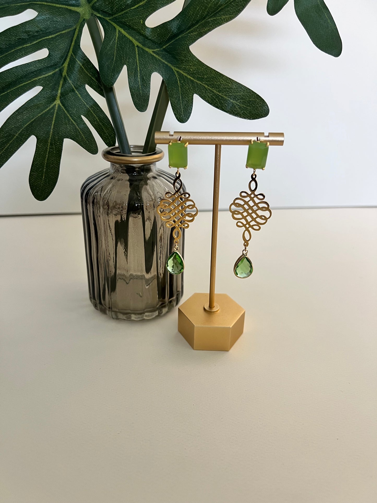 Geometric Minimalist Stone Earrings