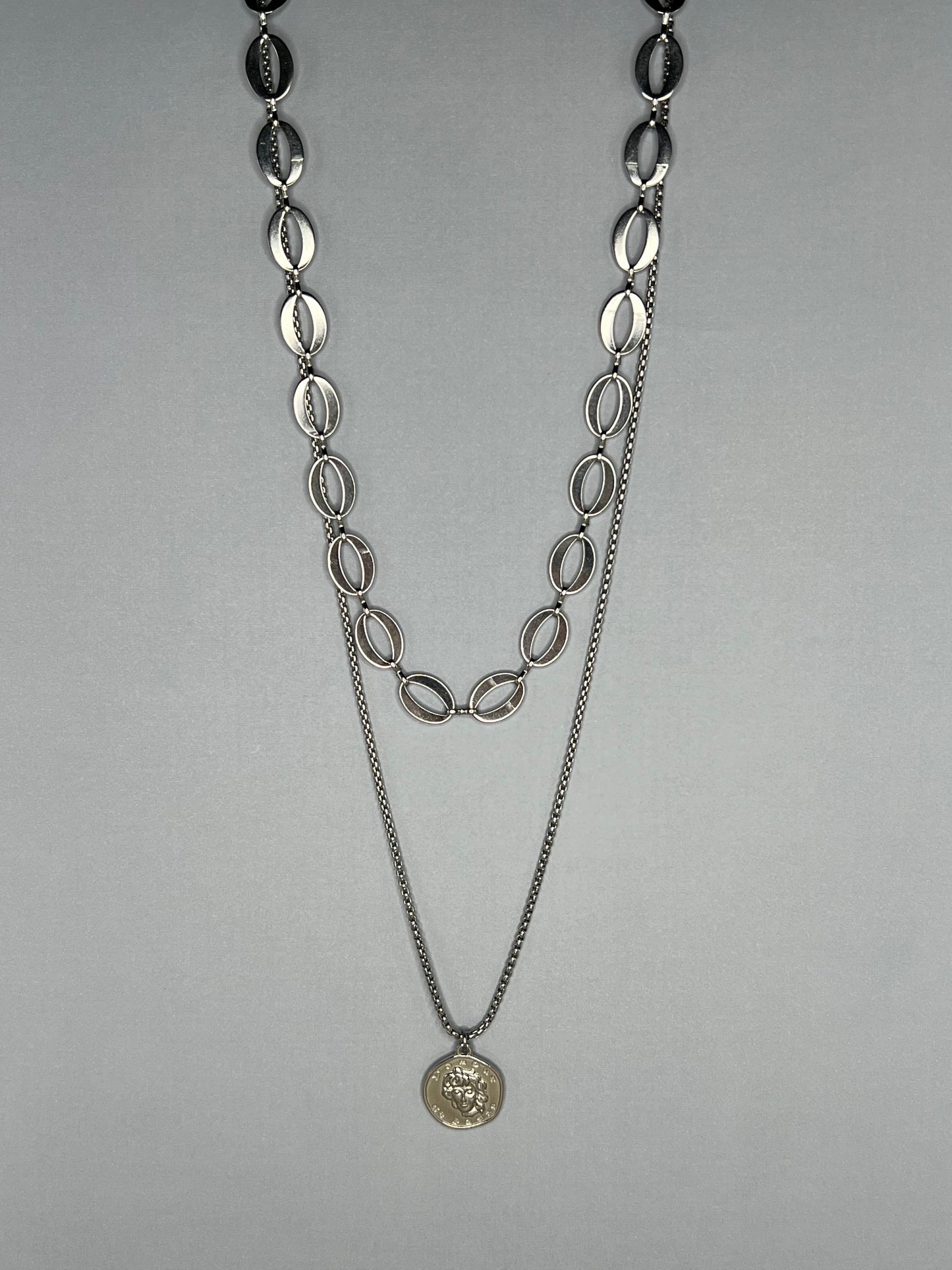 Roman Medallion Coin Necklace