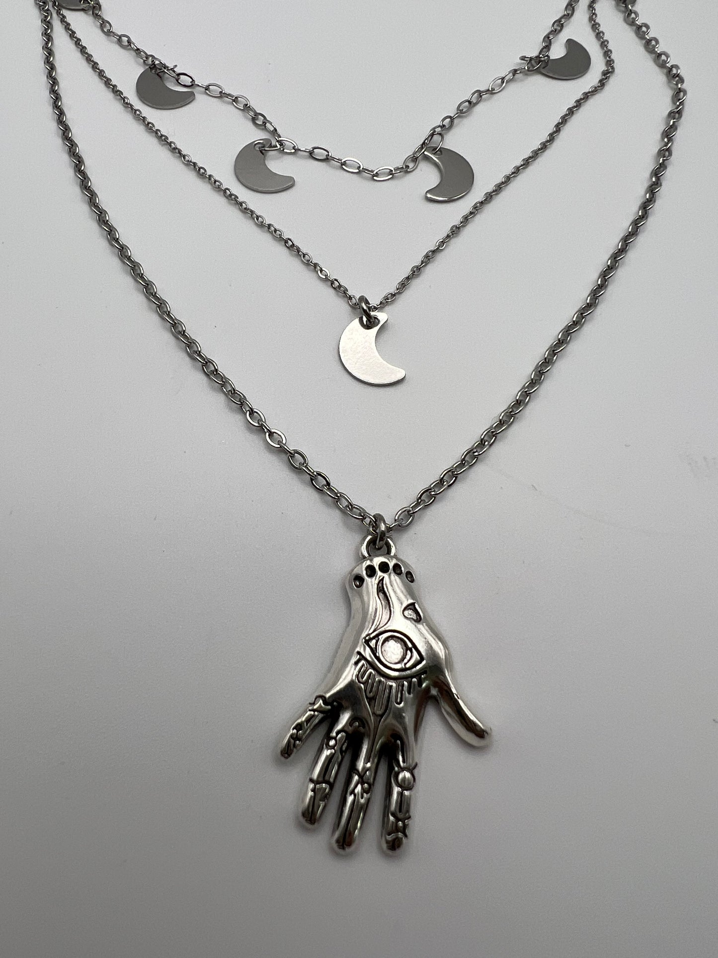 Palmistry & Moon Layered Necklace