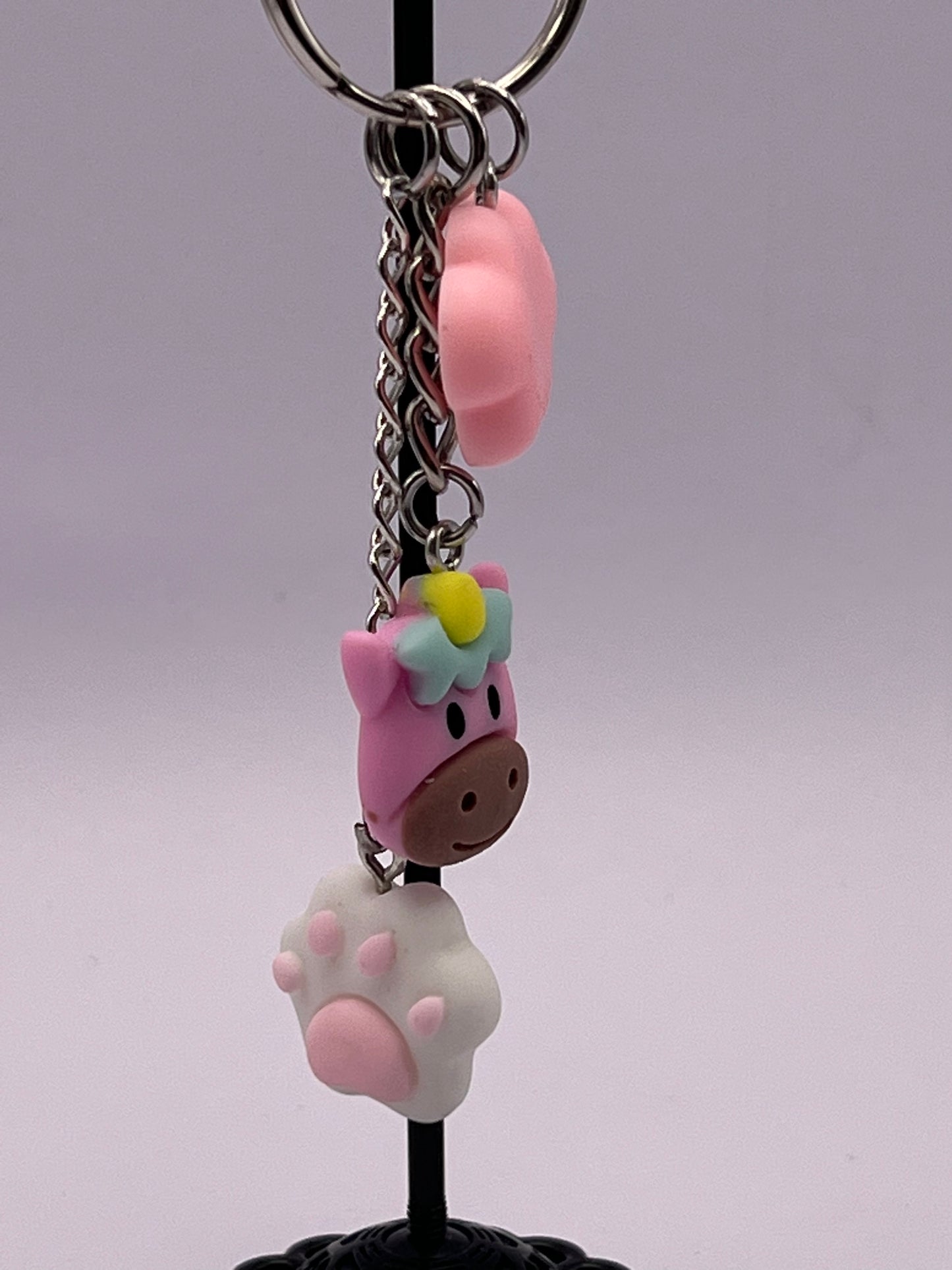 Kawaii Unicorn & Cloud Polymer Clay Keychain