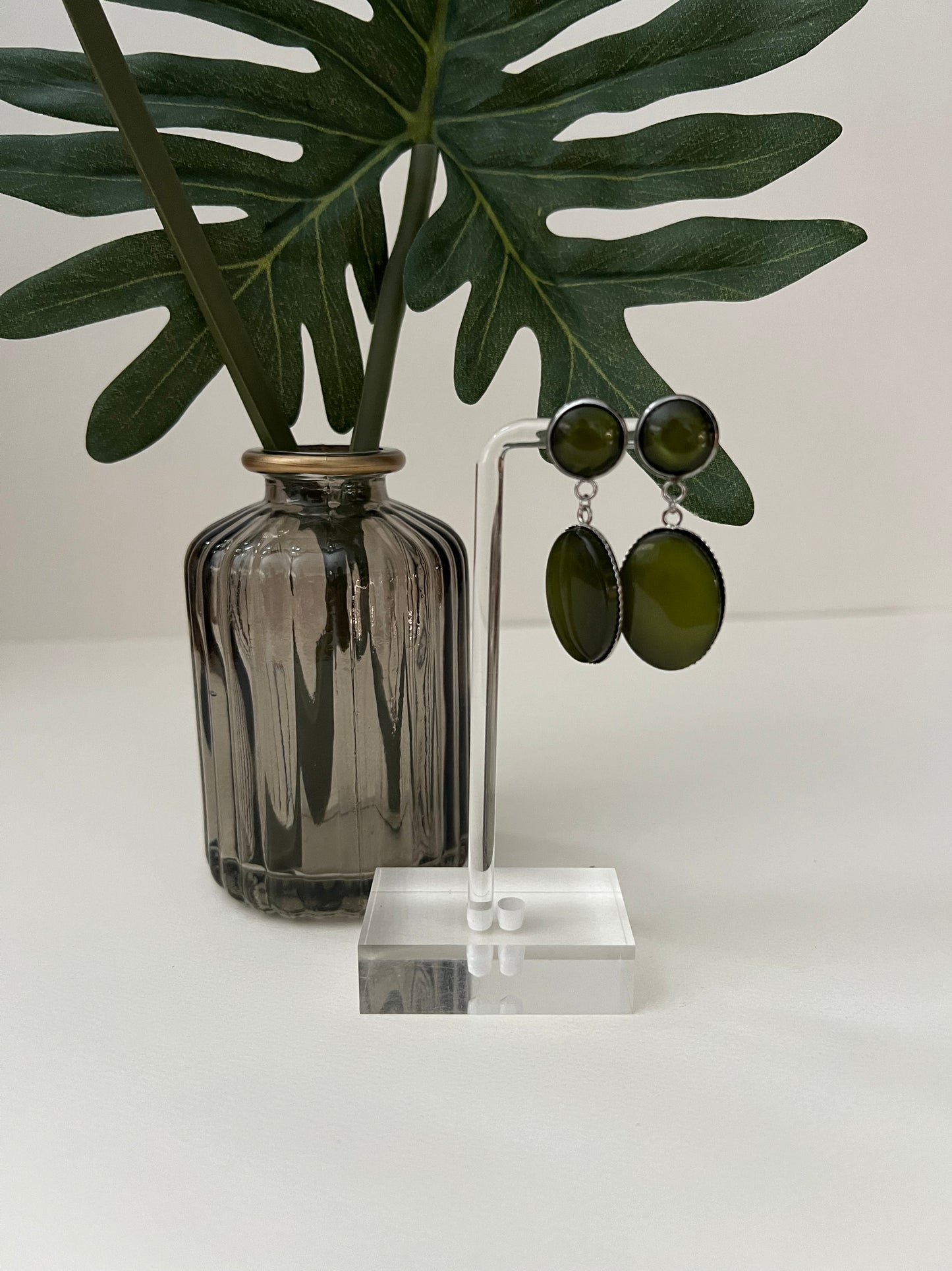 Vintage-Inspired Color Block Earrings