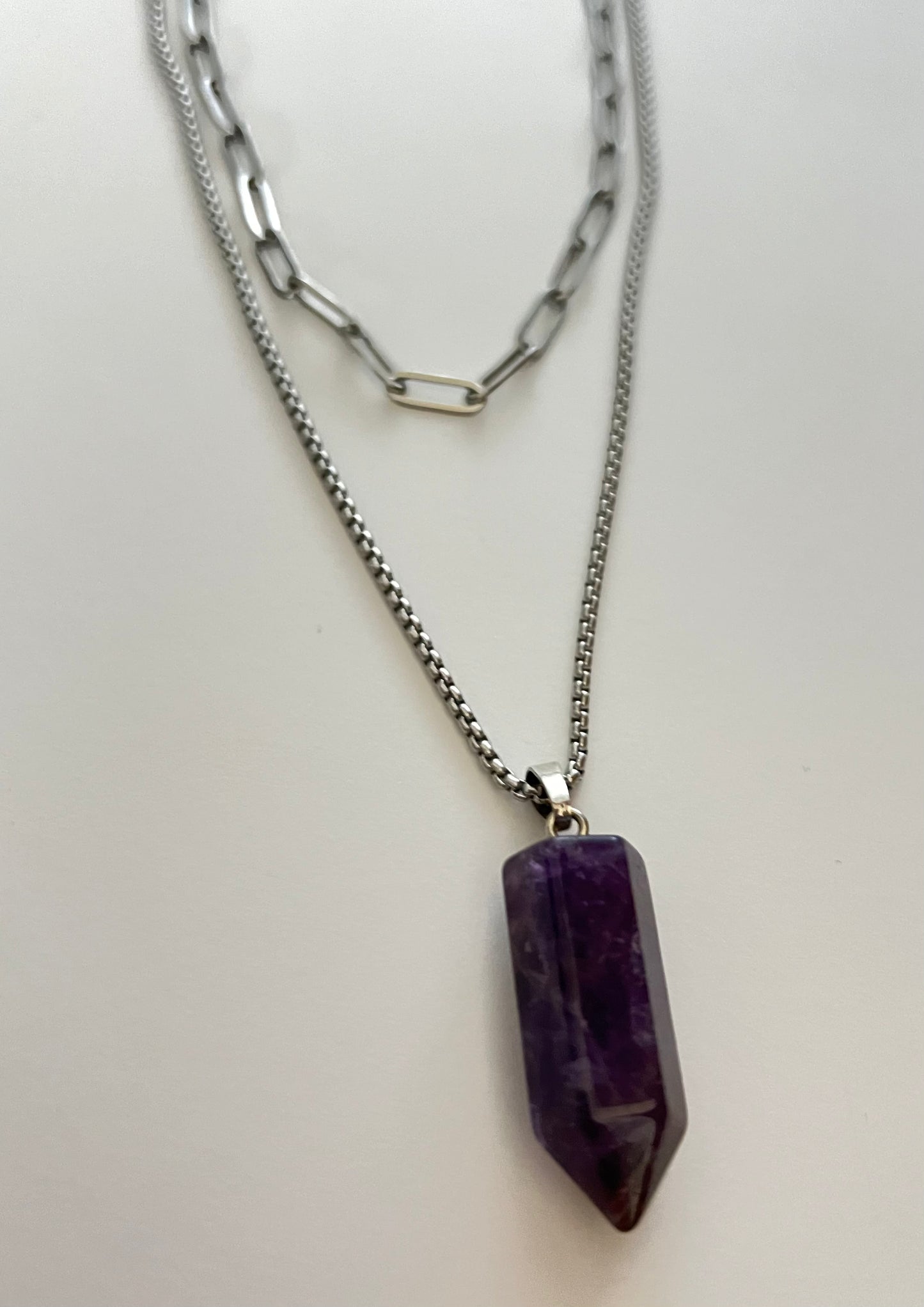 Purple Amethyst Multi-Strain Necklace