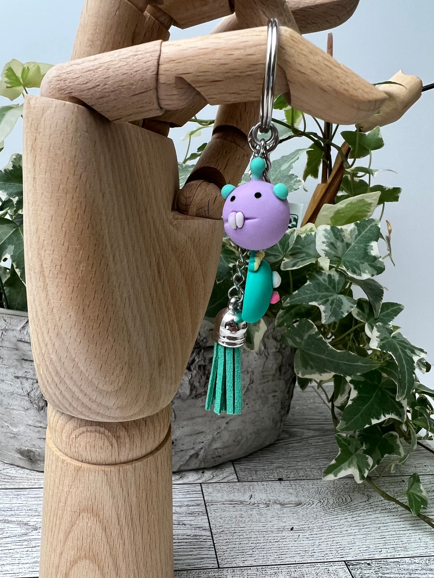 Cute Pastel Goth Monster Keychain