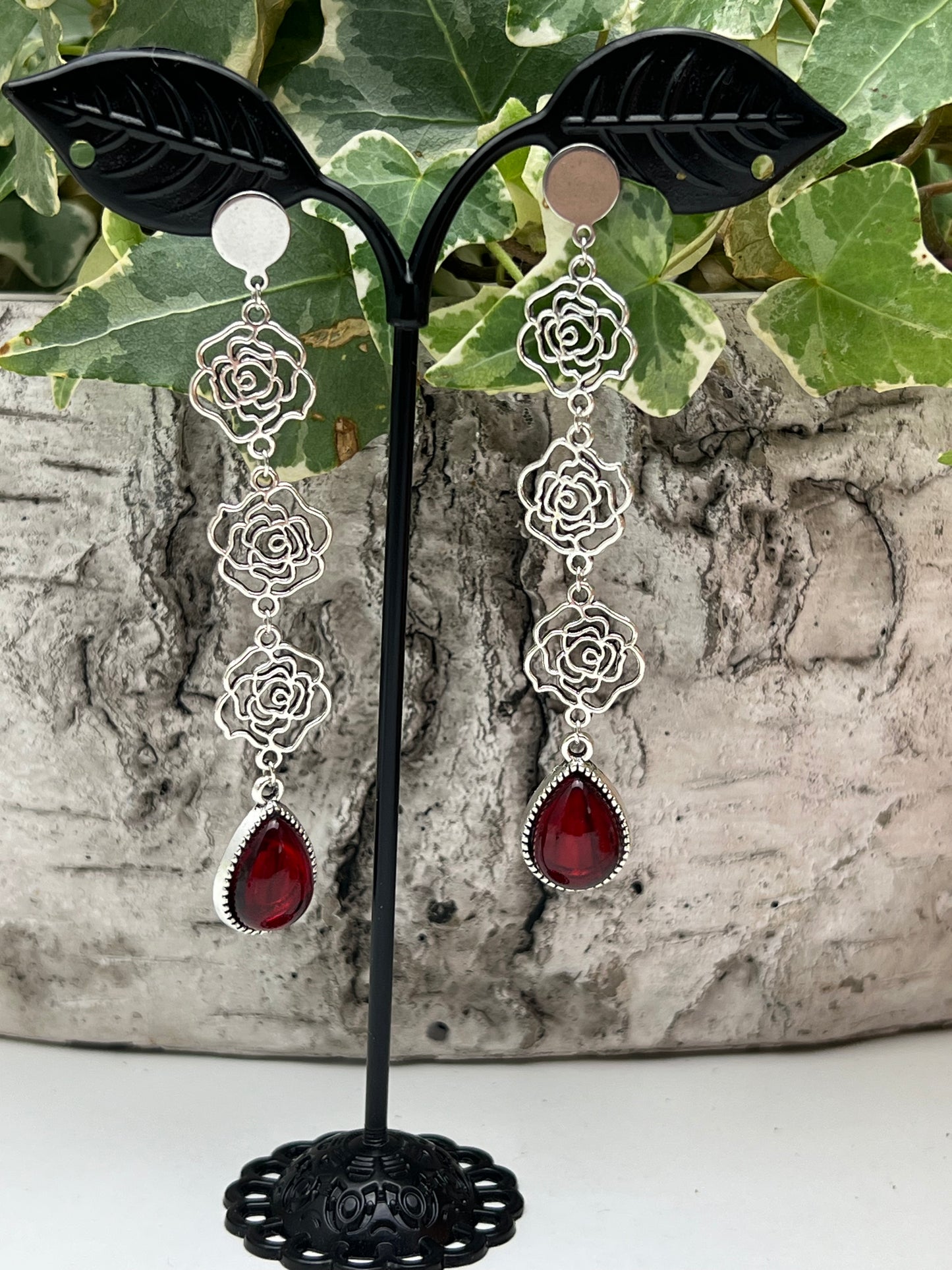 Romantic Rose Dangle Earrings