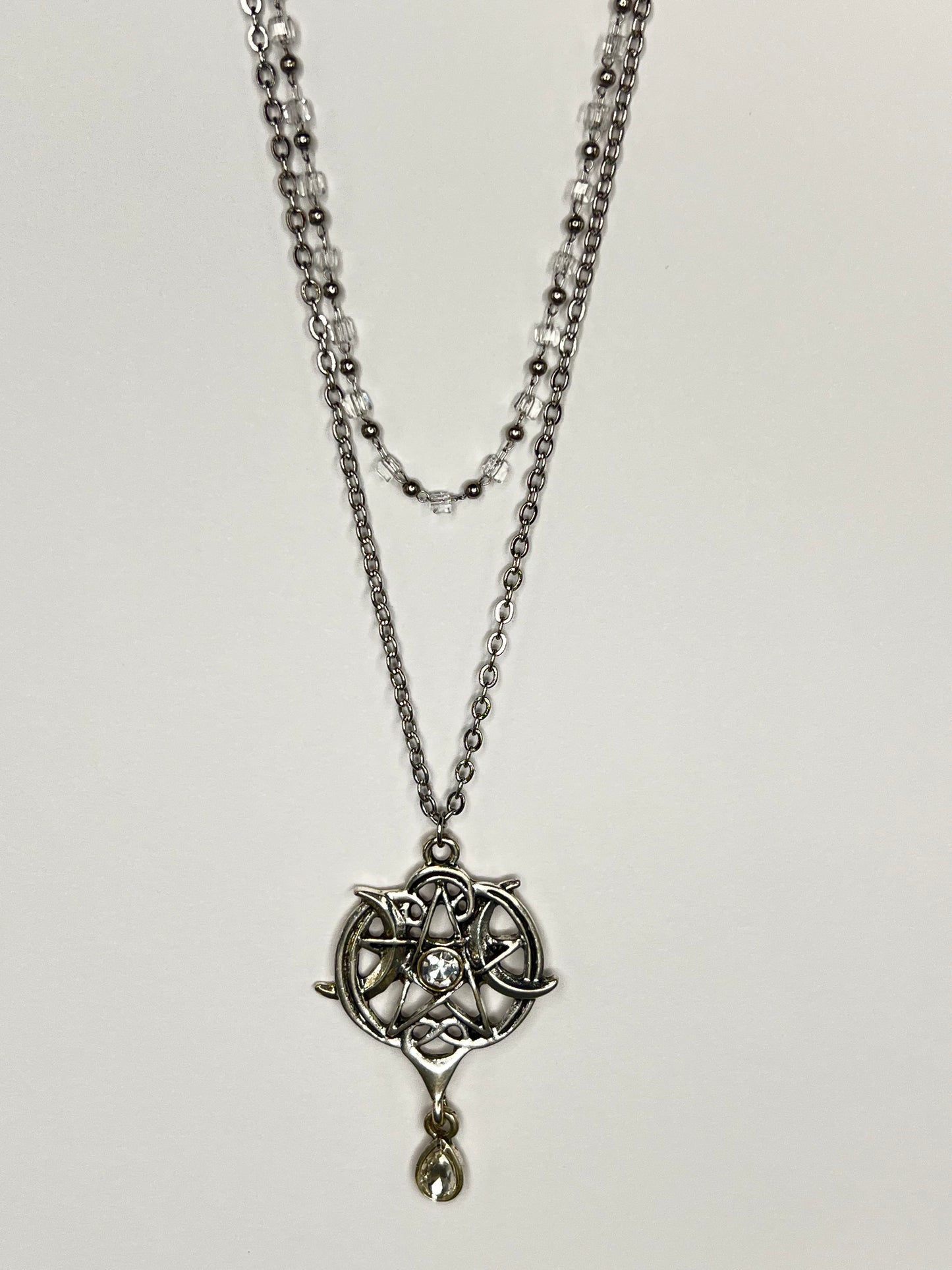 Pentagram & Moons Layered Necklace