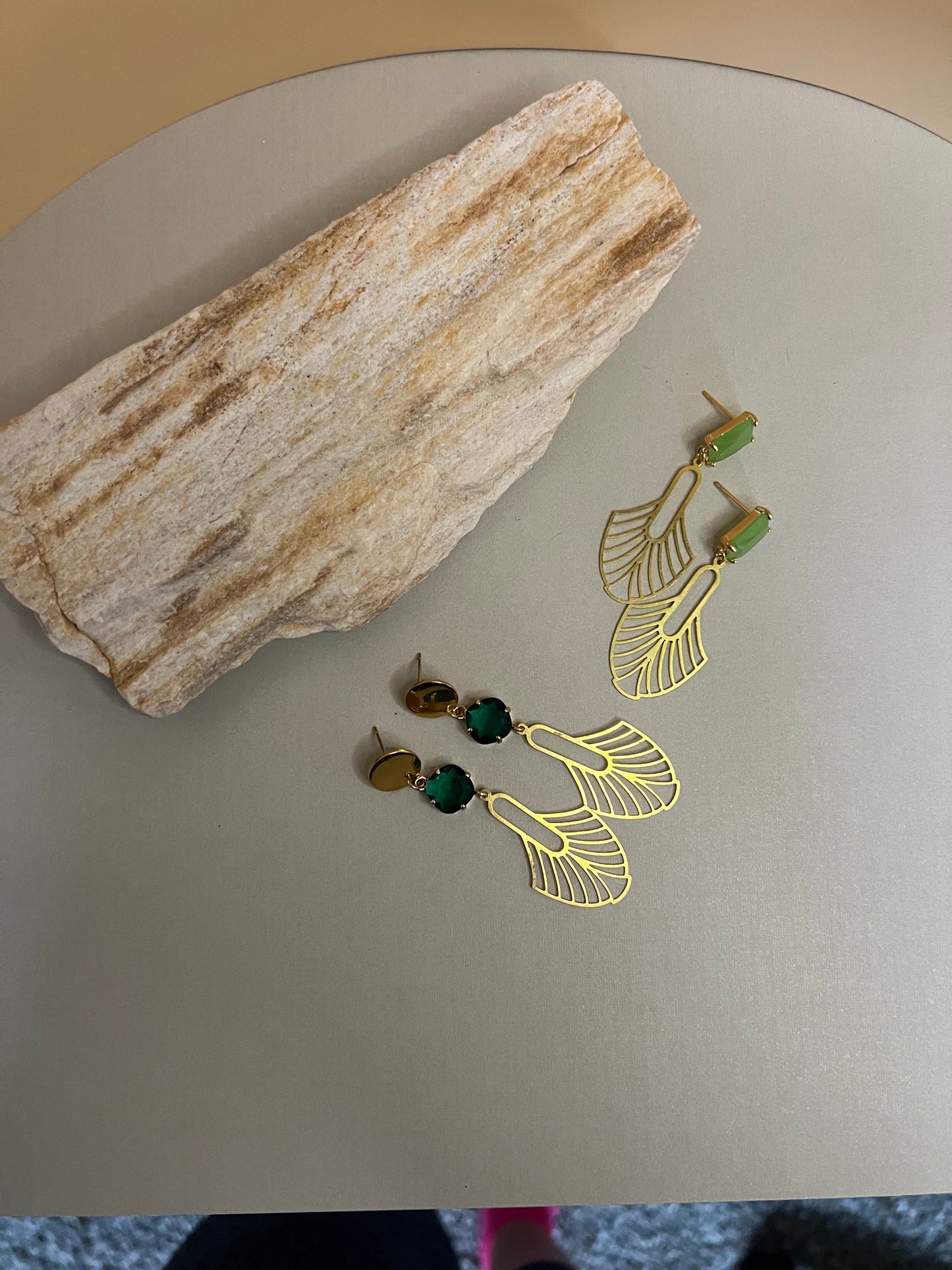 Art-Deco Elegant Brass Earrings
