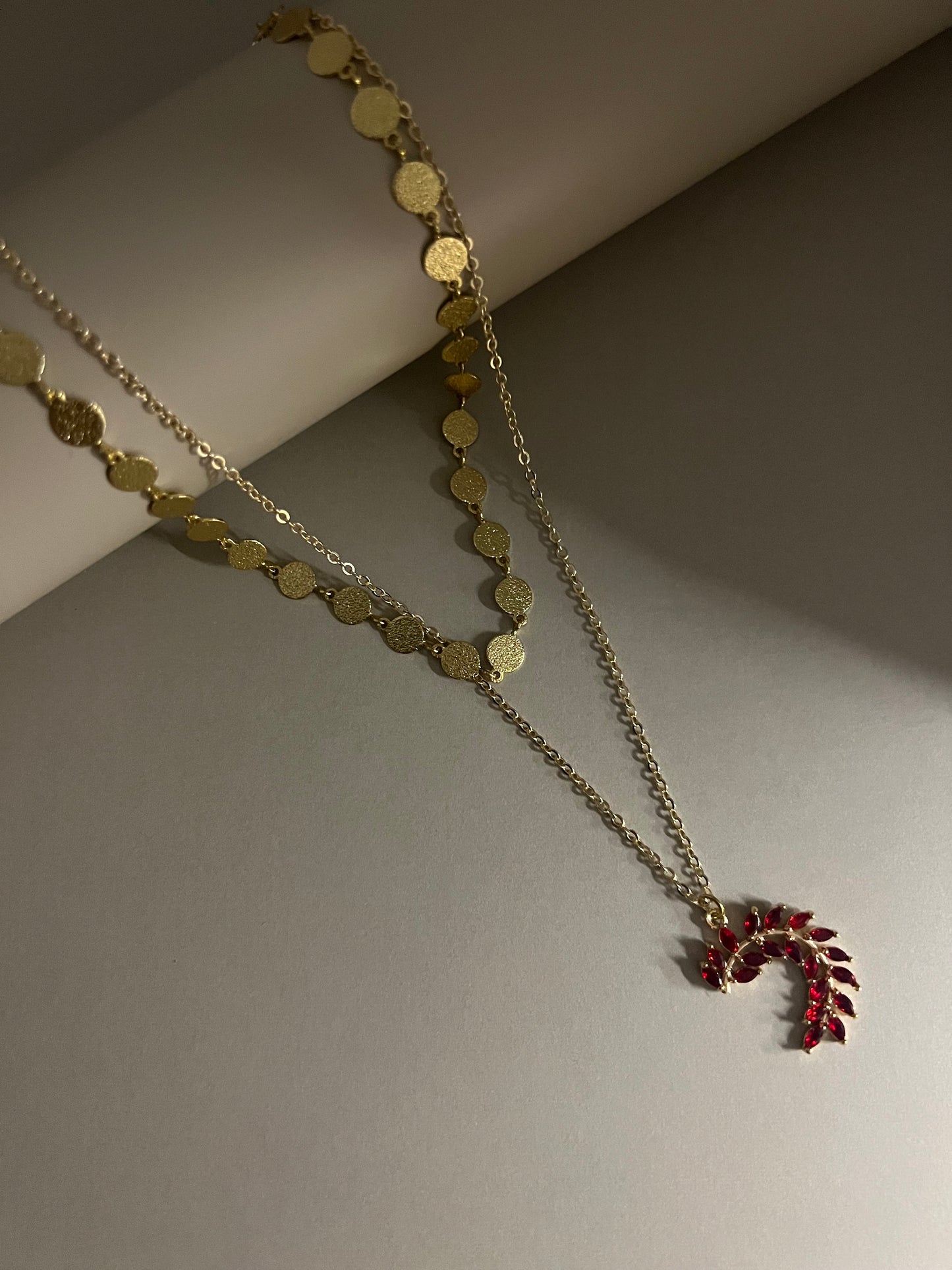 Romantic Leaf Pendant Necklace Set