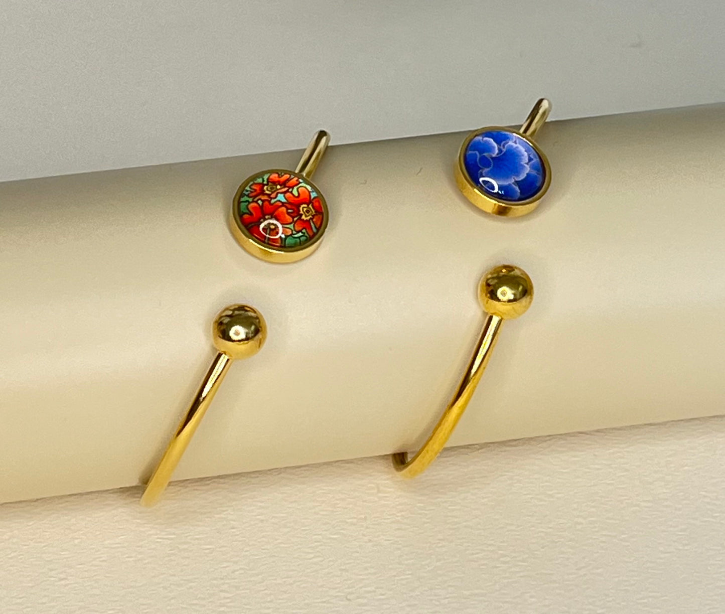 Floral Delicate Gold Bracelet Cuff