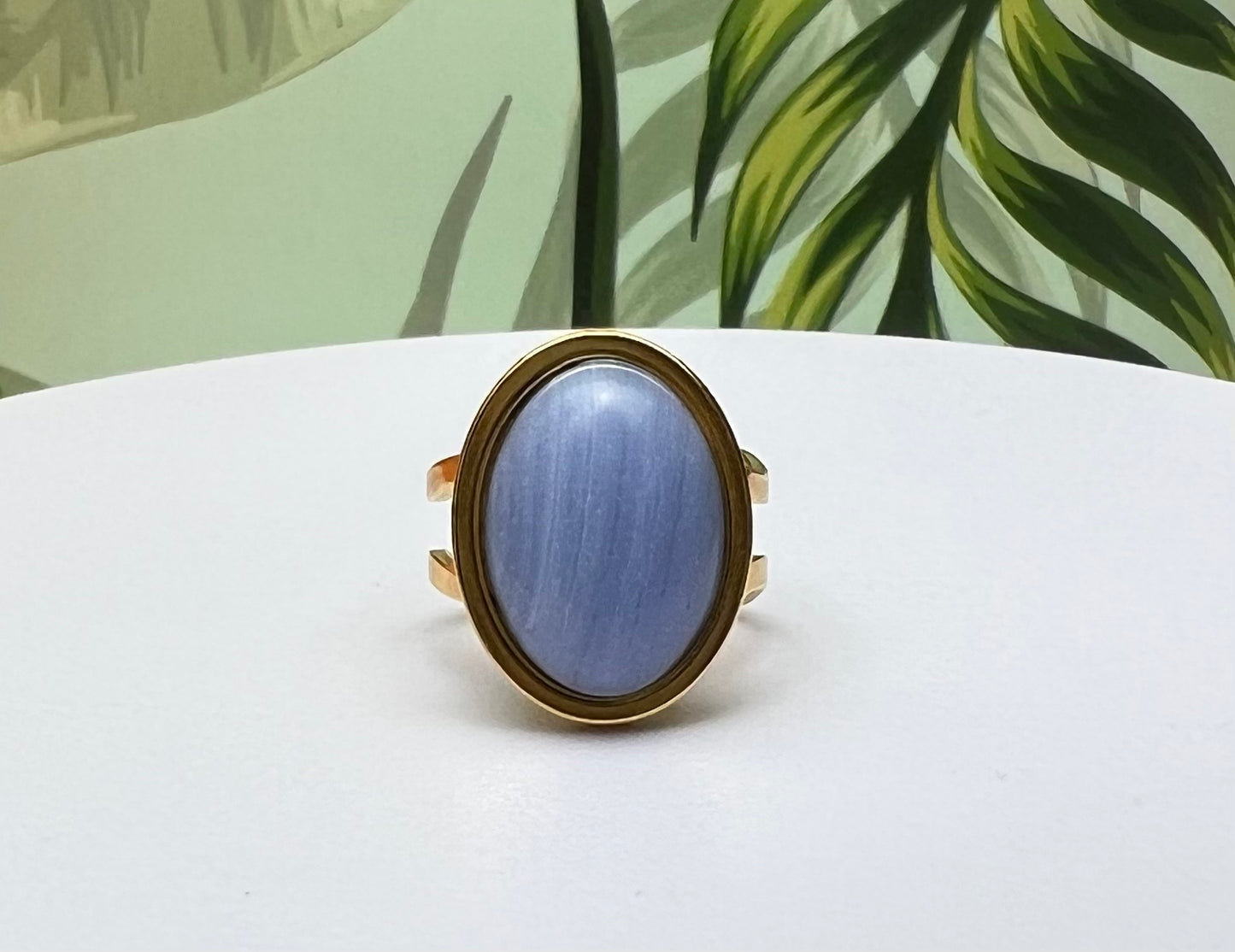 Agate Oval Statement Rings
