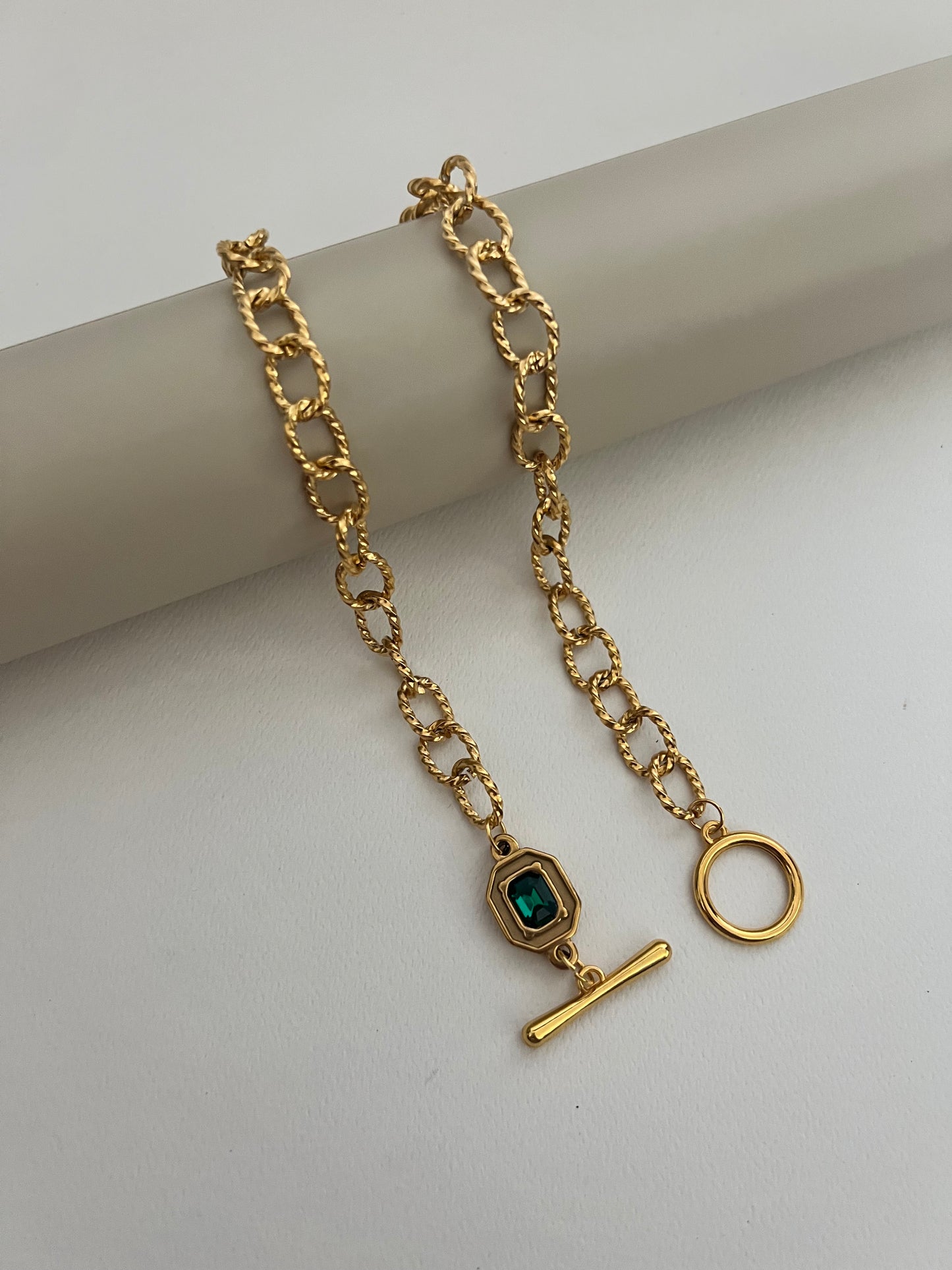 Art Deco Chunky Gold Necklace