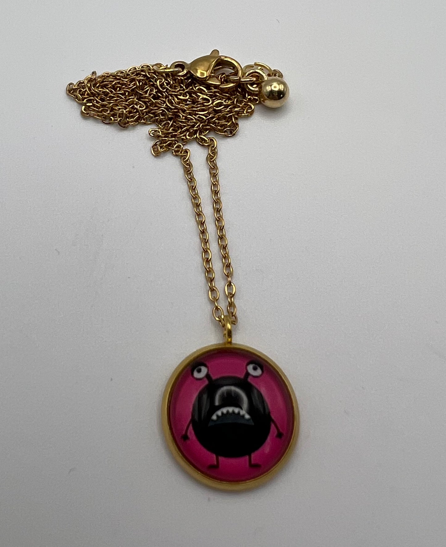 Cutesy Monster Pendant Necklace