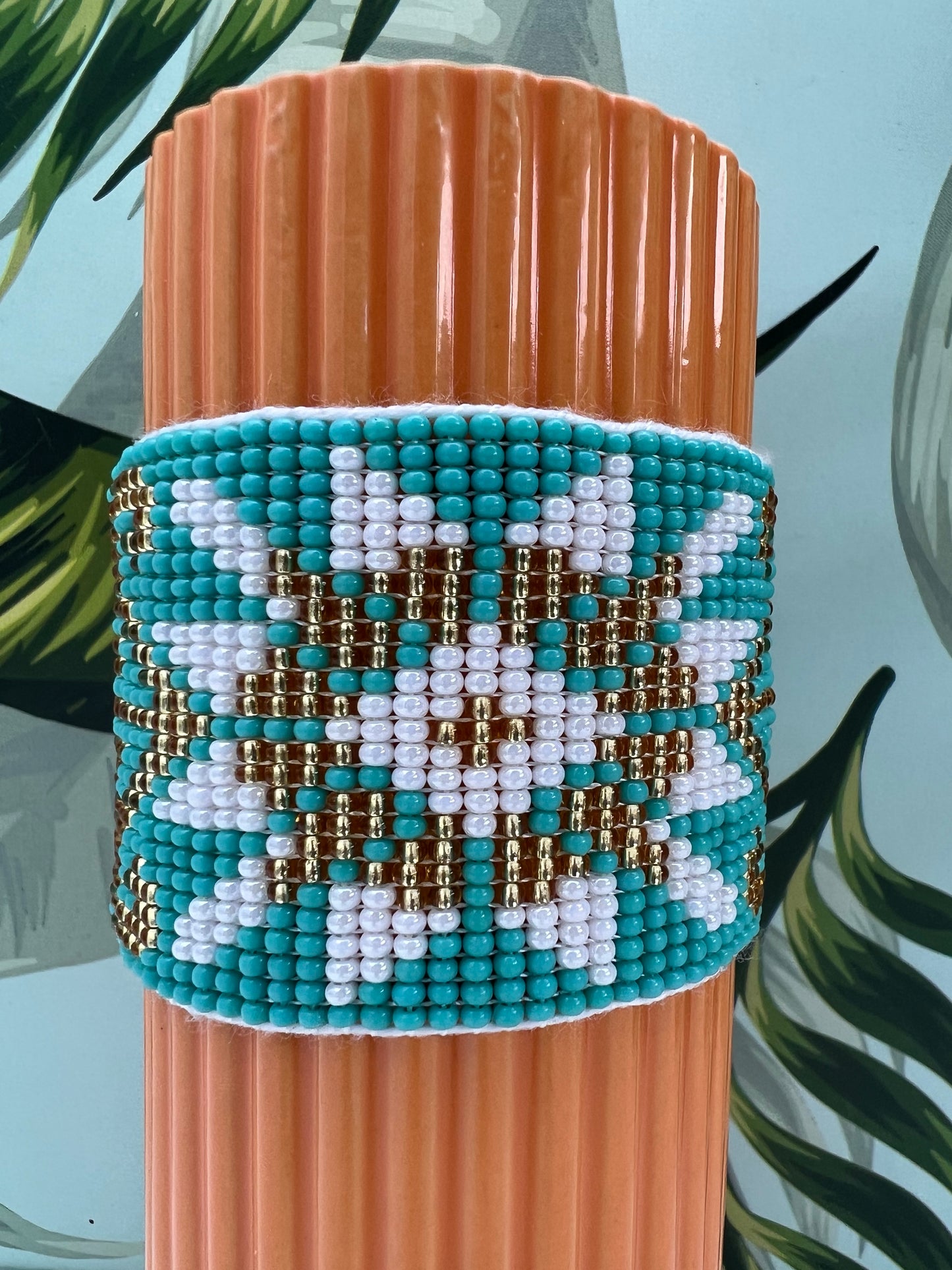Trendy Large Beaded Bracelet Cuff