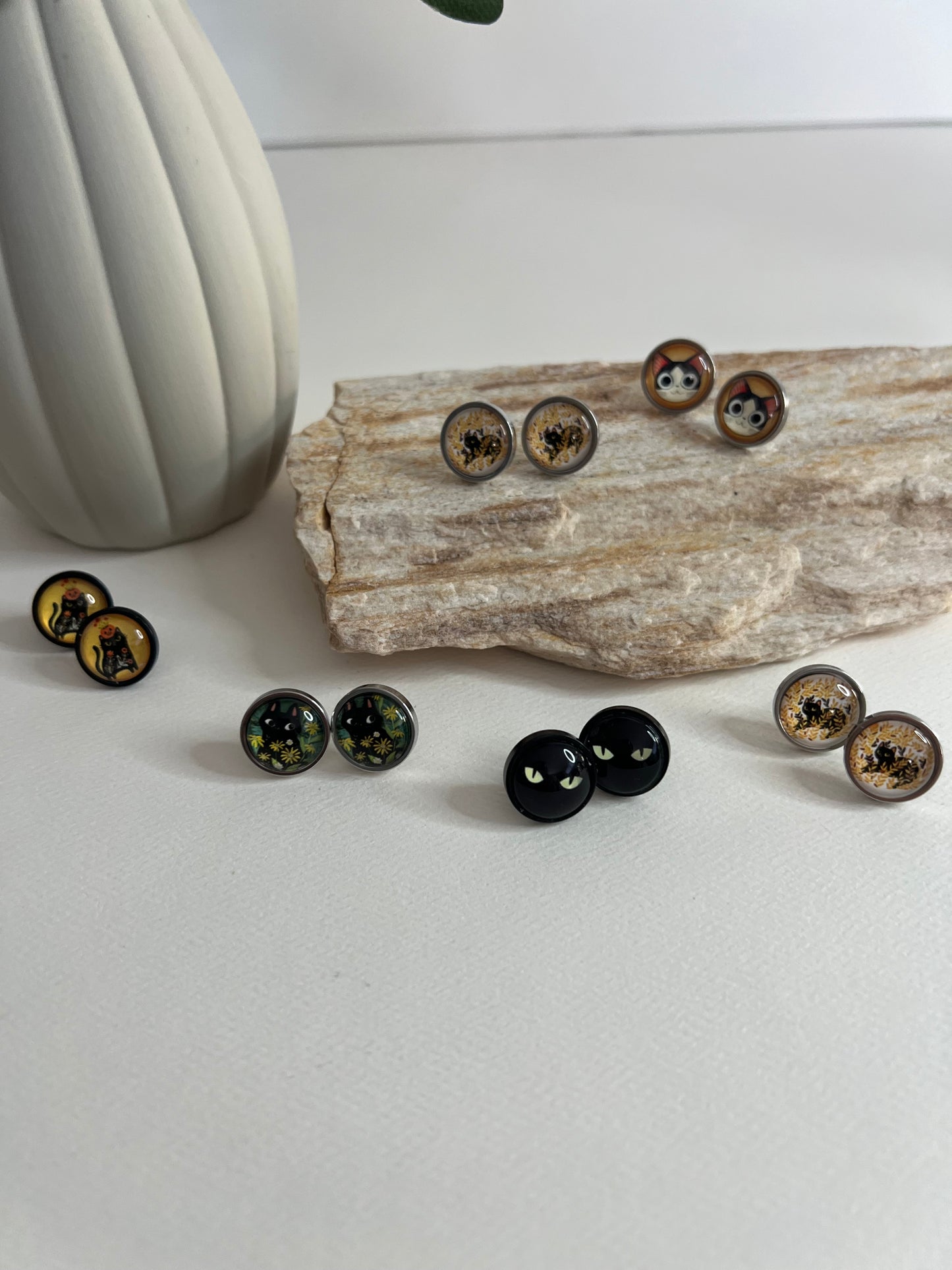 Cat Stud Earrings