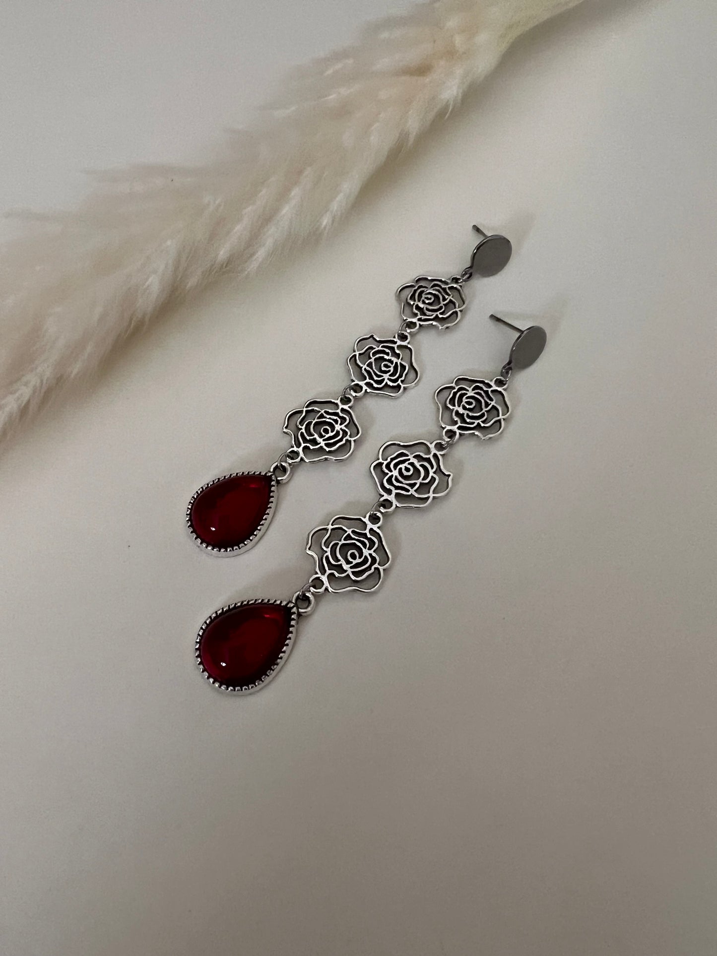 Romantic Rose Dangle Earrings