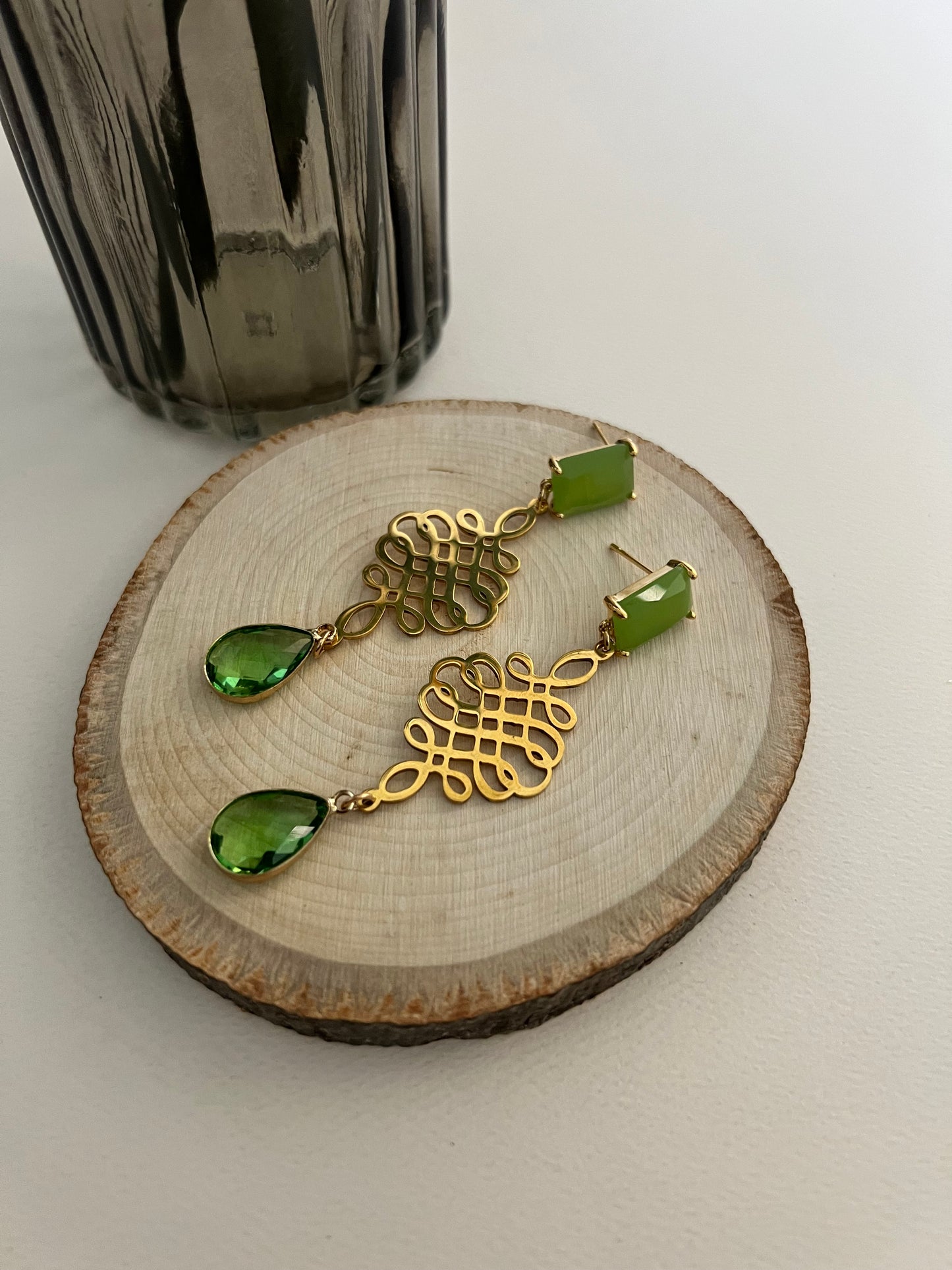 Geometric Minimalist Stone Earrings