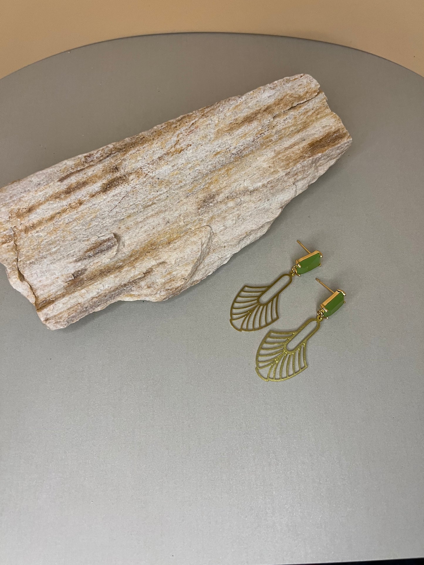 Art-Deco Elegant Brass Earrings