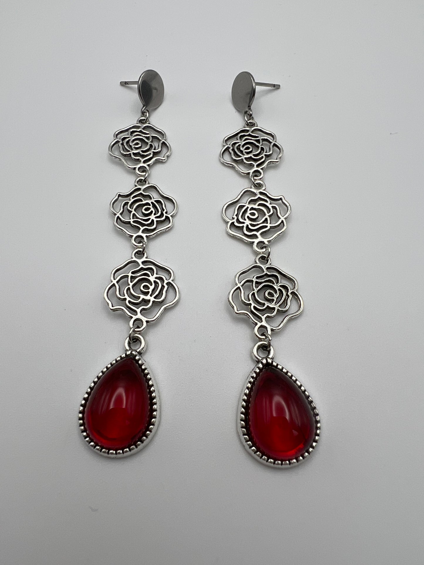 Romantic Rose Dangle Earrings
