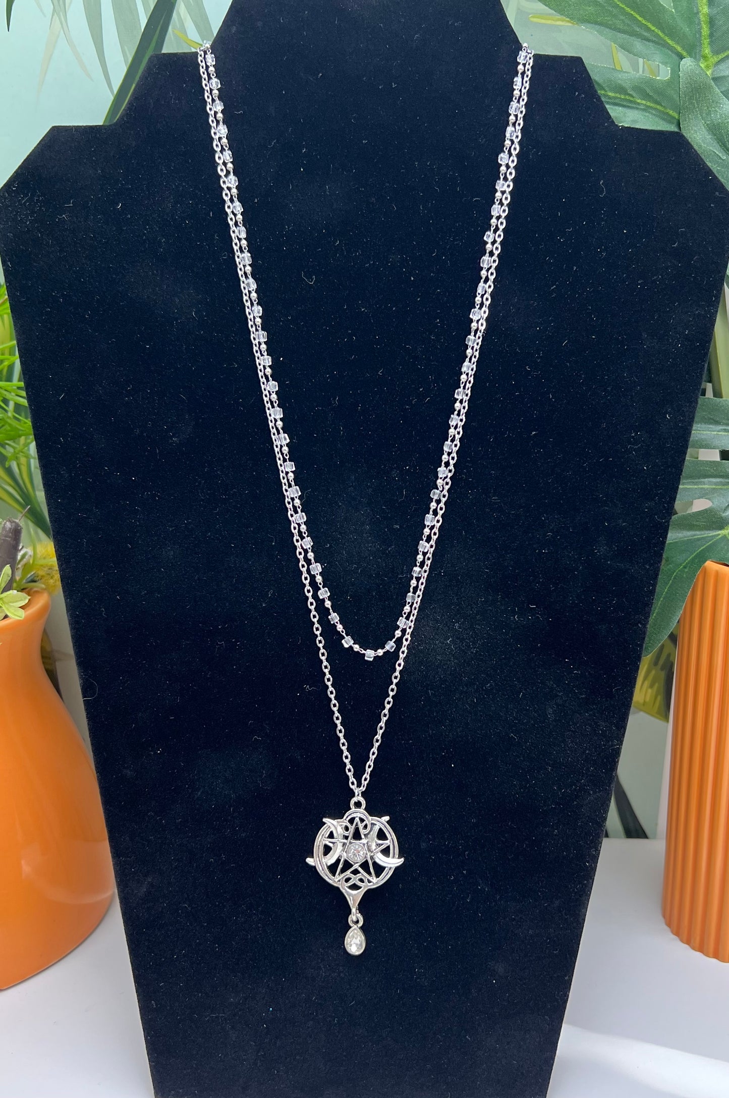 Pentagram & Moons Layered Necklace