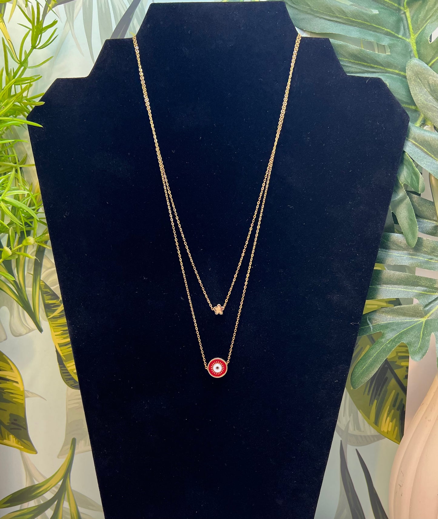 Pop-of-Color Evil Eye Necklace