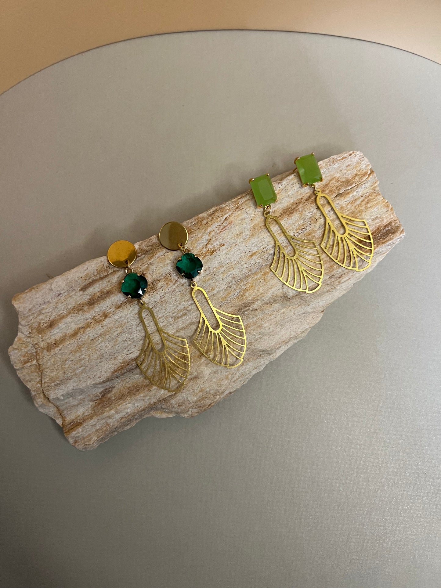 Art-Deco Elegant Brass Earrings