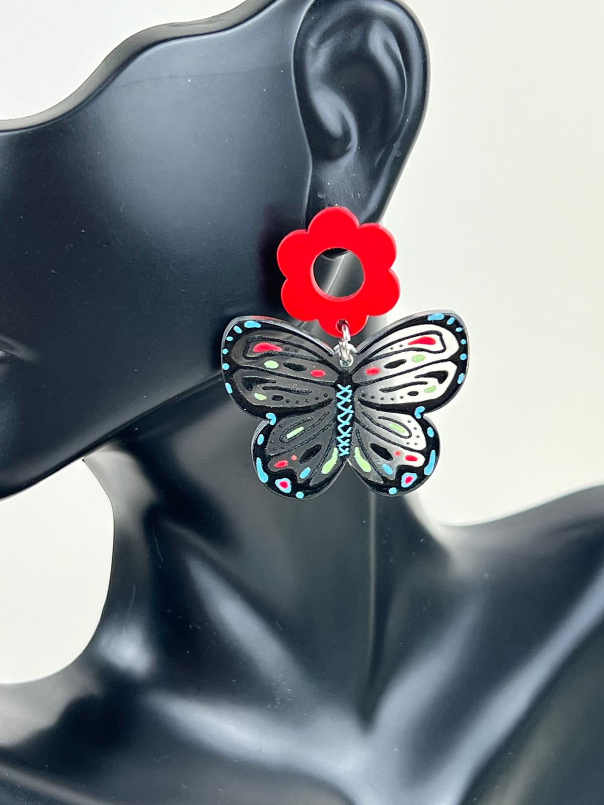 Eye Catching Clear Butterfly Earrings