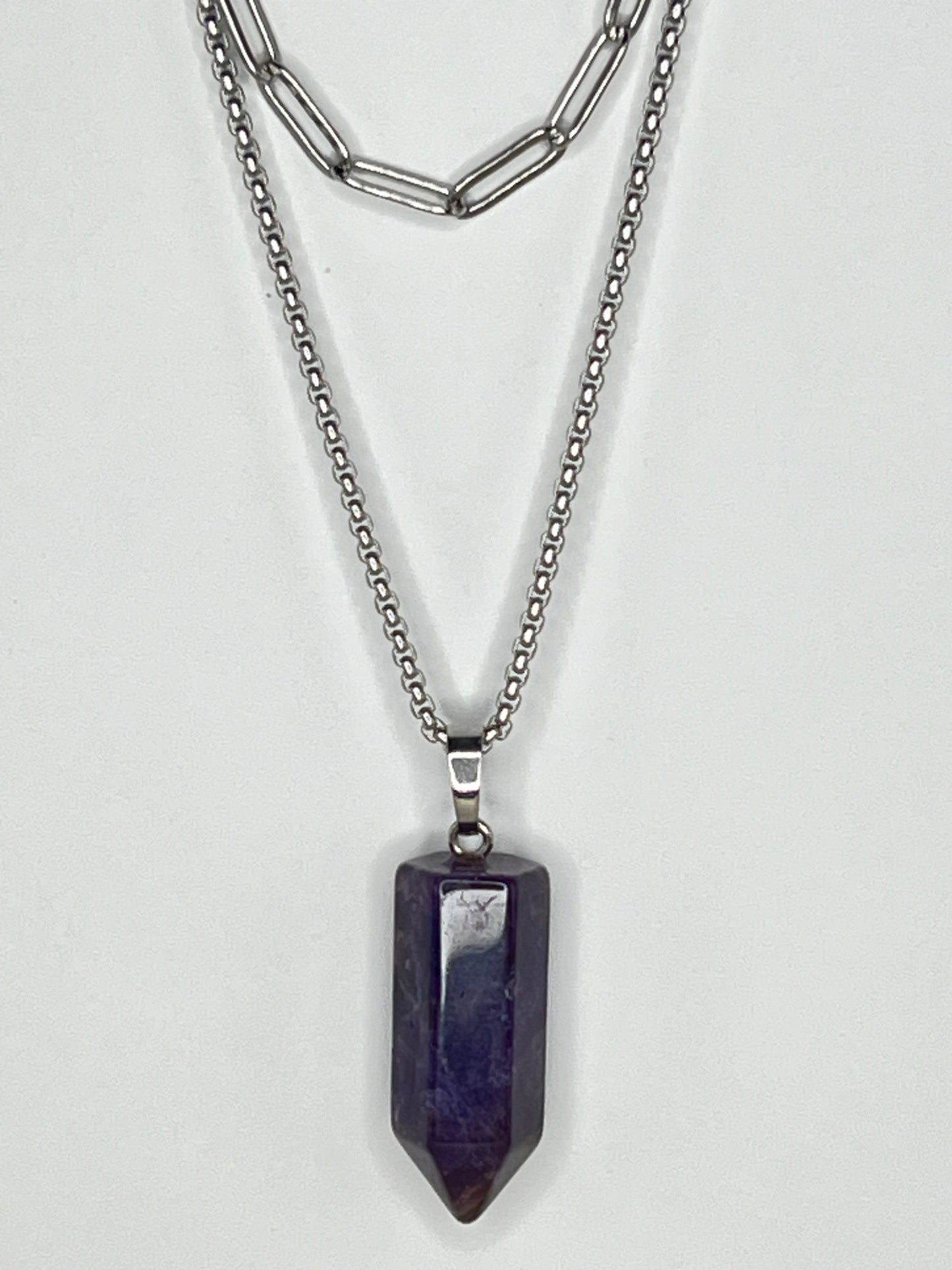Purple Amethyst Multi-Strain Necklace