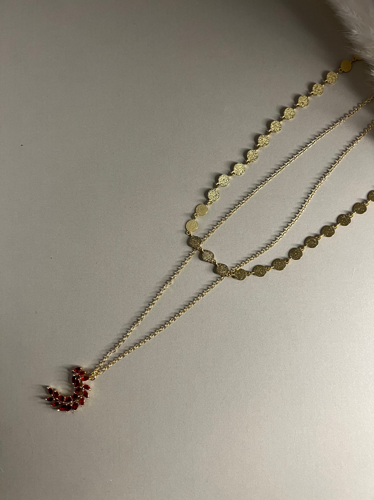 Romantic Leaf Pendant Necklace Set