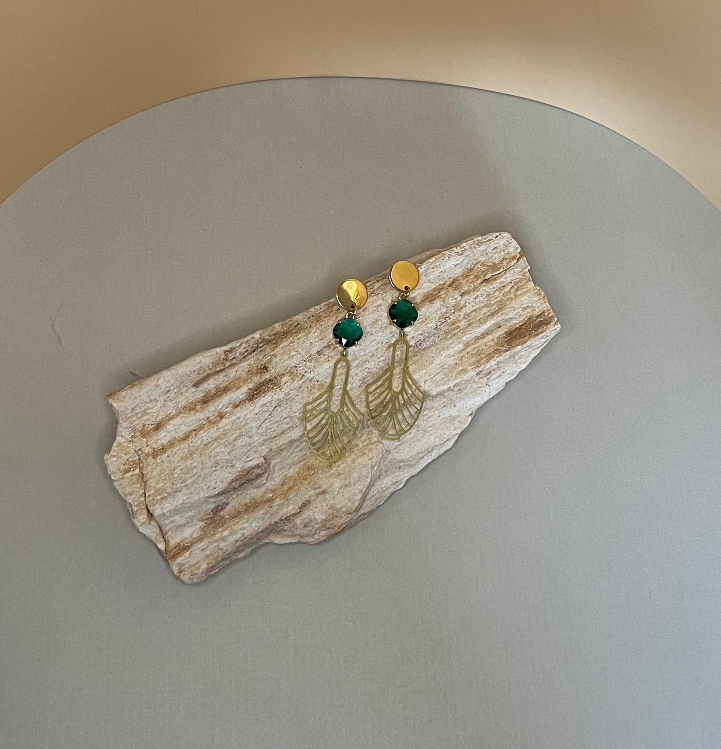 Art-Deco Elegant Brass Earrings
