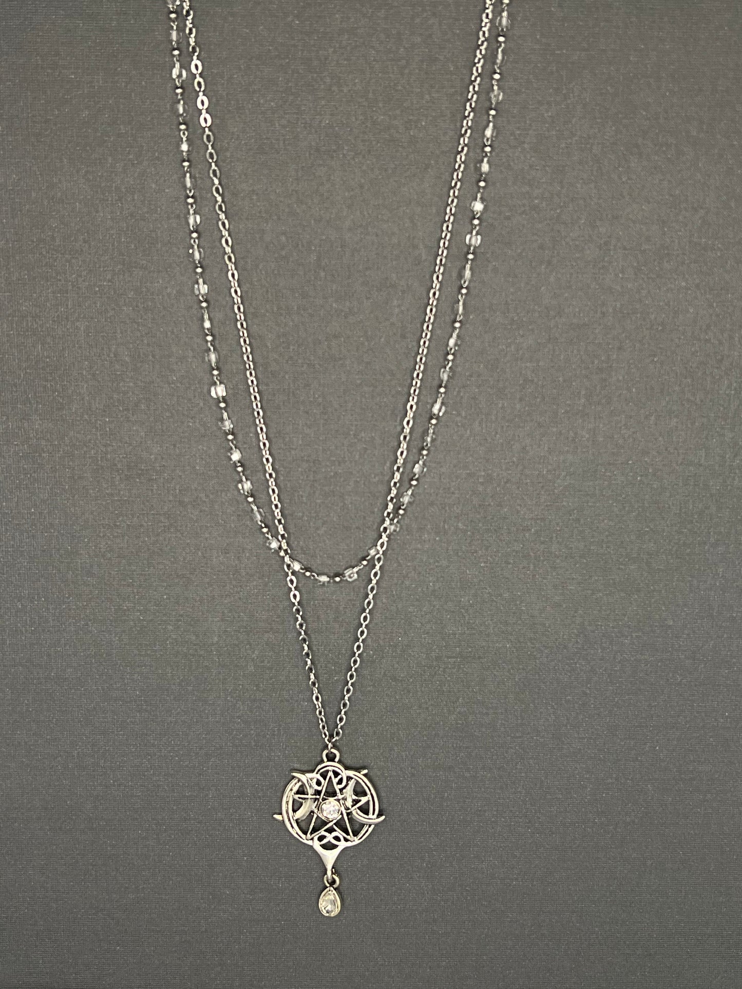 Pentagram & Moons Layered Necklace
