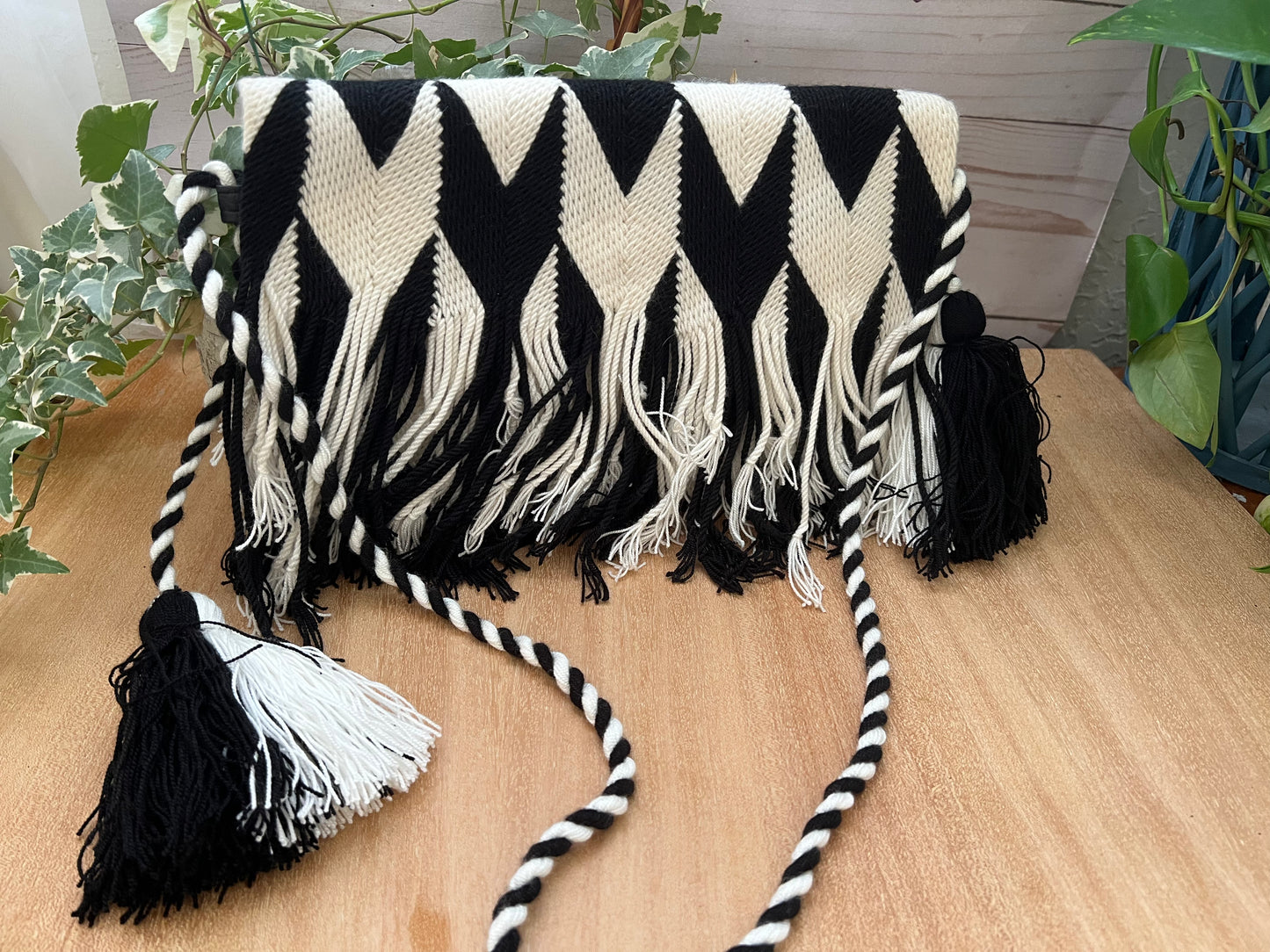 Chevron Handwoven Shoulder Bag
