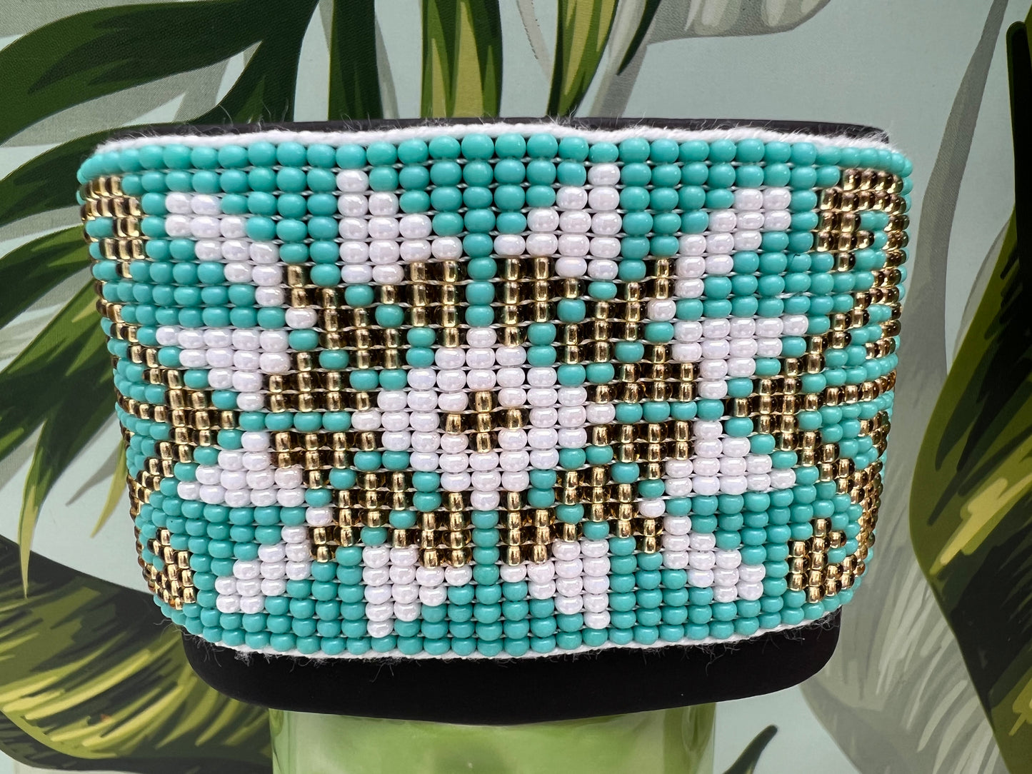 Trendy Large Beaded Bracelet Cuff