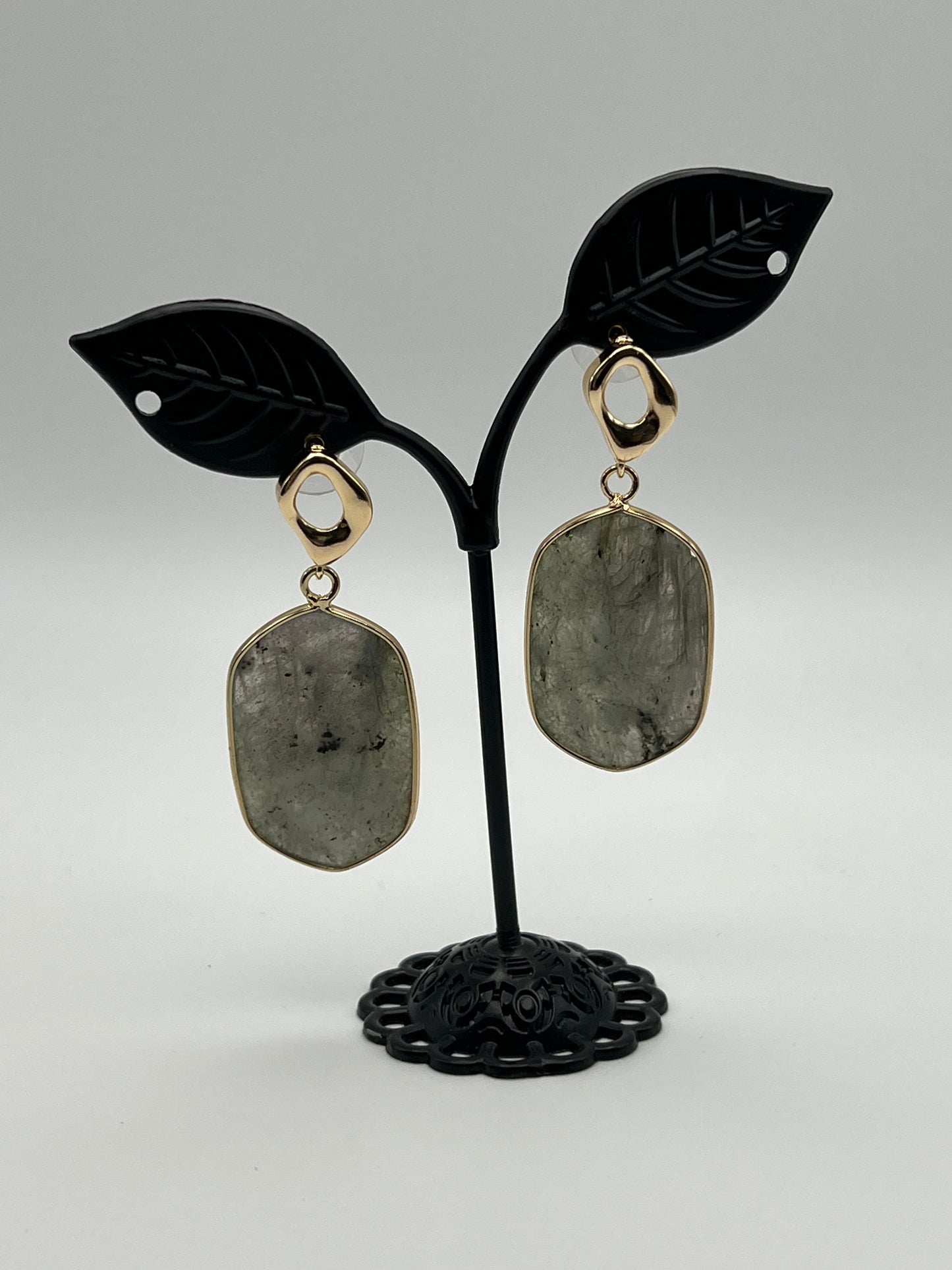Statement Labradorite Earrings