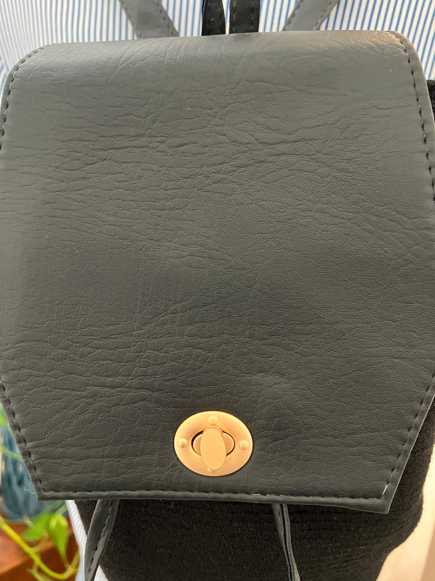 Classic Black Handwoven Backpack