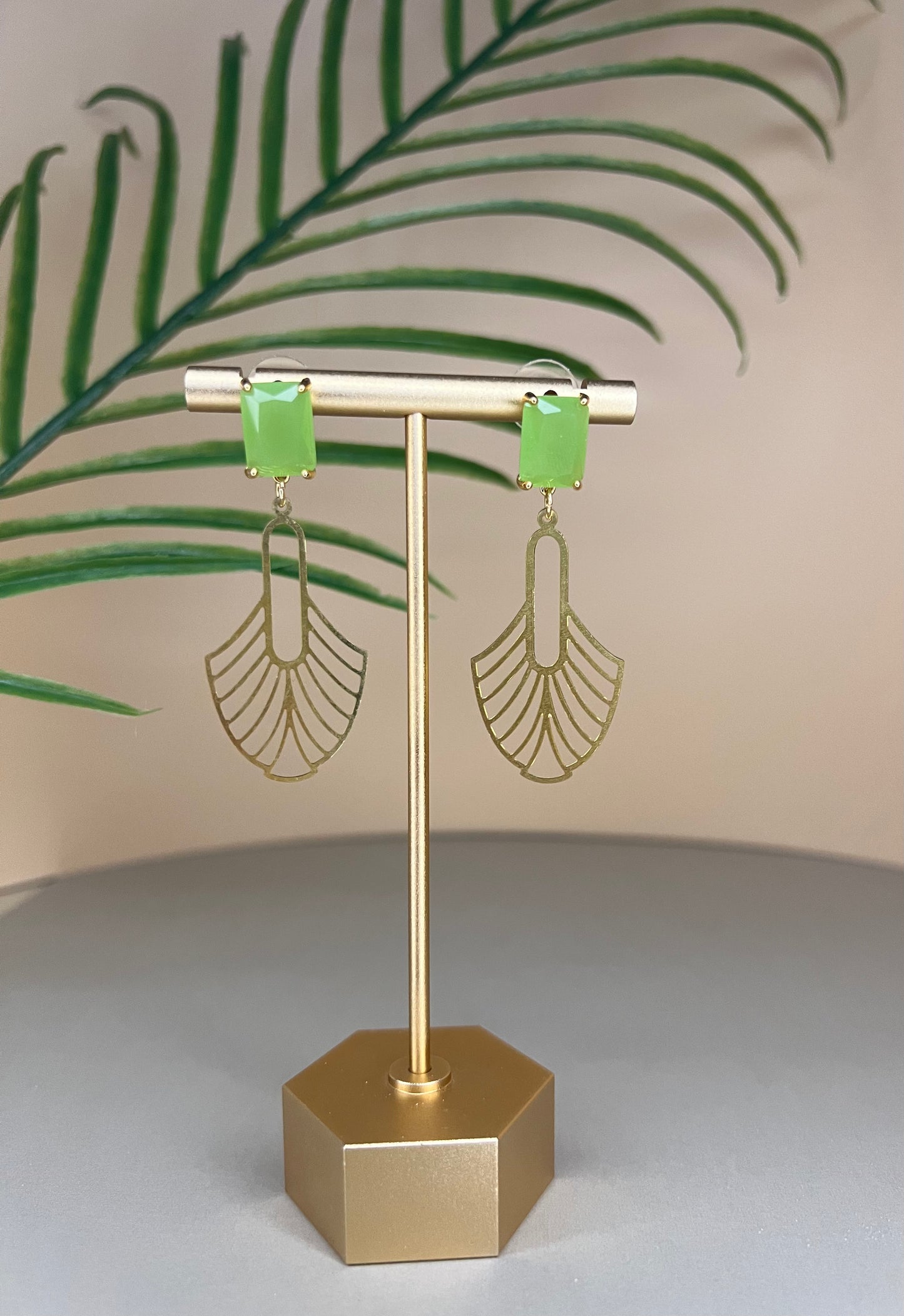 Art-Deco Elegant Brass Earrings