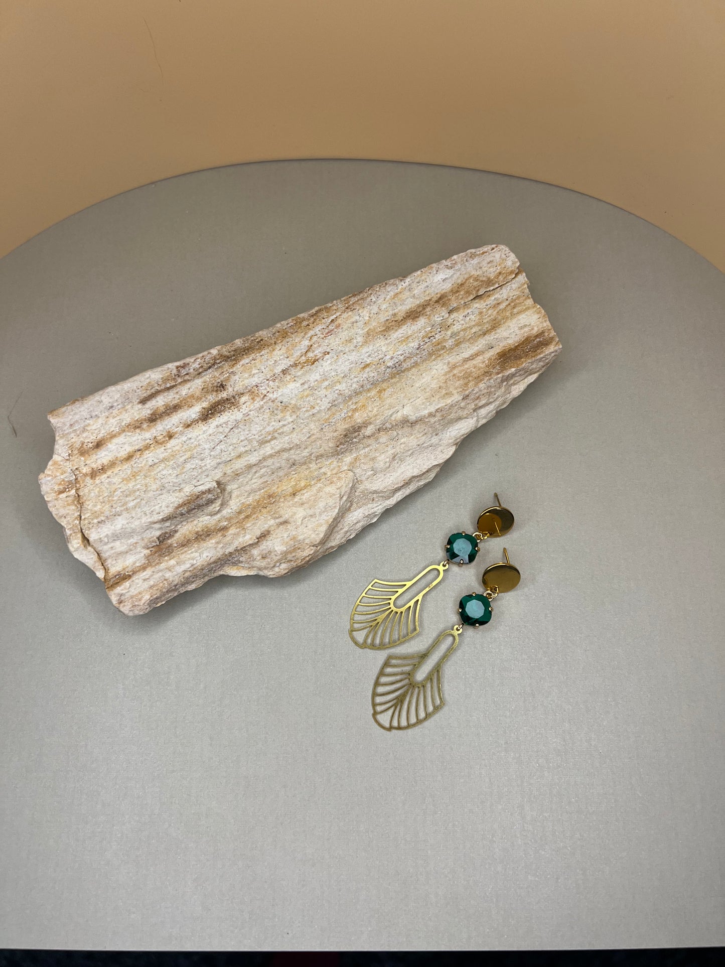 Art-Deco Elegant Brass Earrings