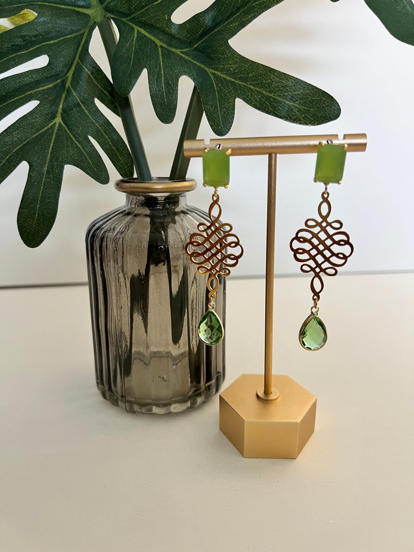 Geometric Minimalist Stone Earrings