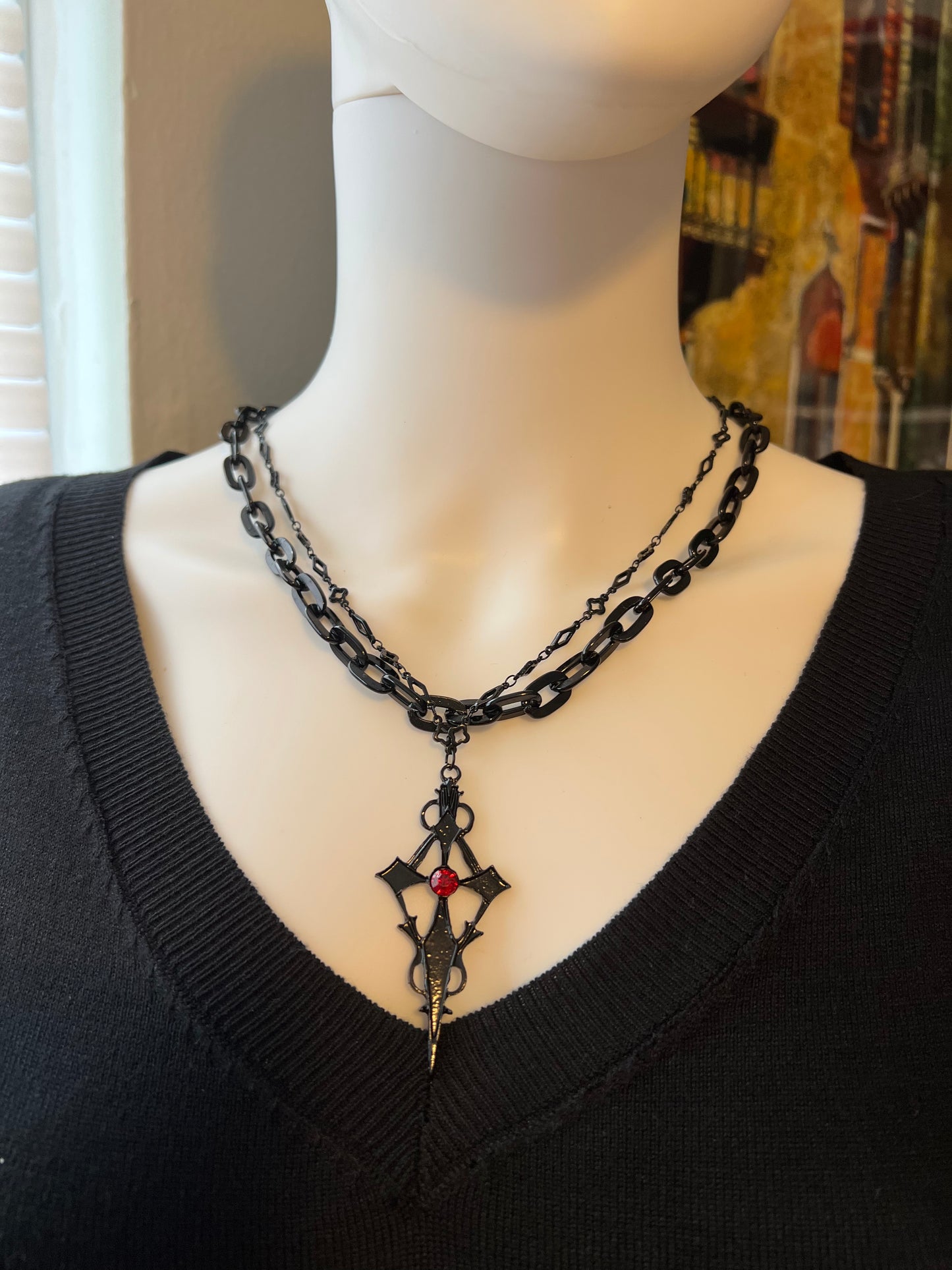 Gothic Layered Statement Necklace