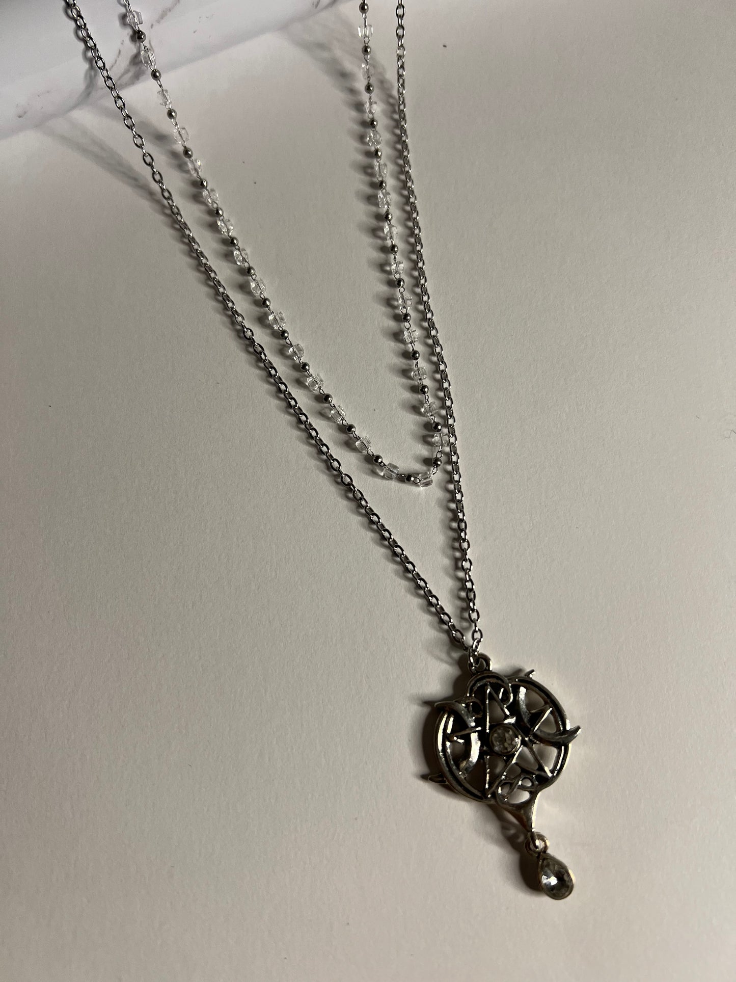 Pentagram & Moons Layered Necklace