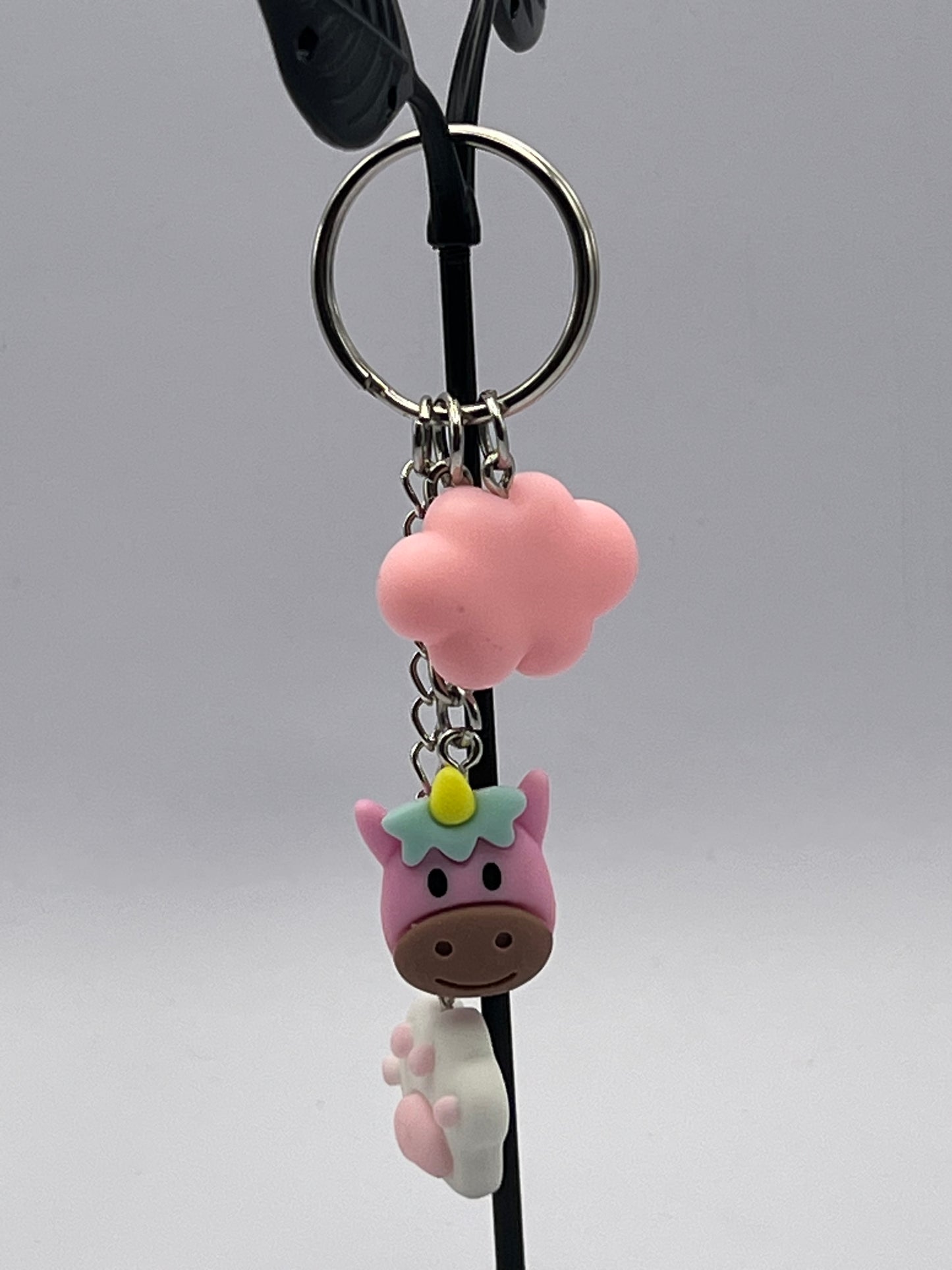 Kawaii Unicorn & Cloud Polymer Clay Keychain