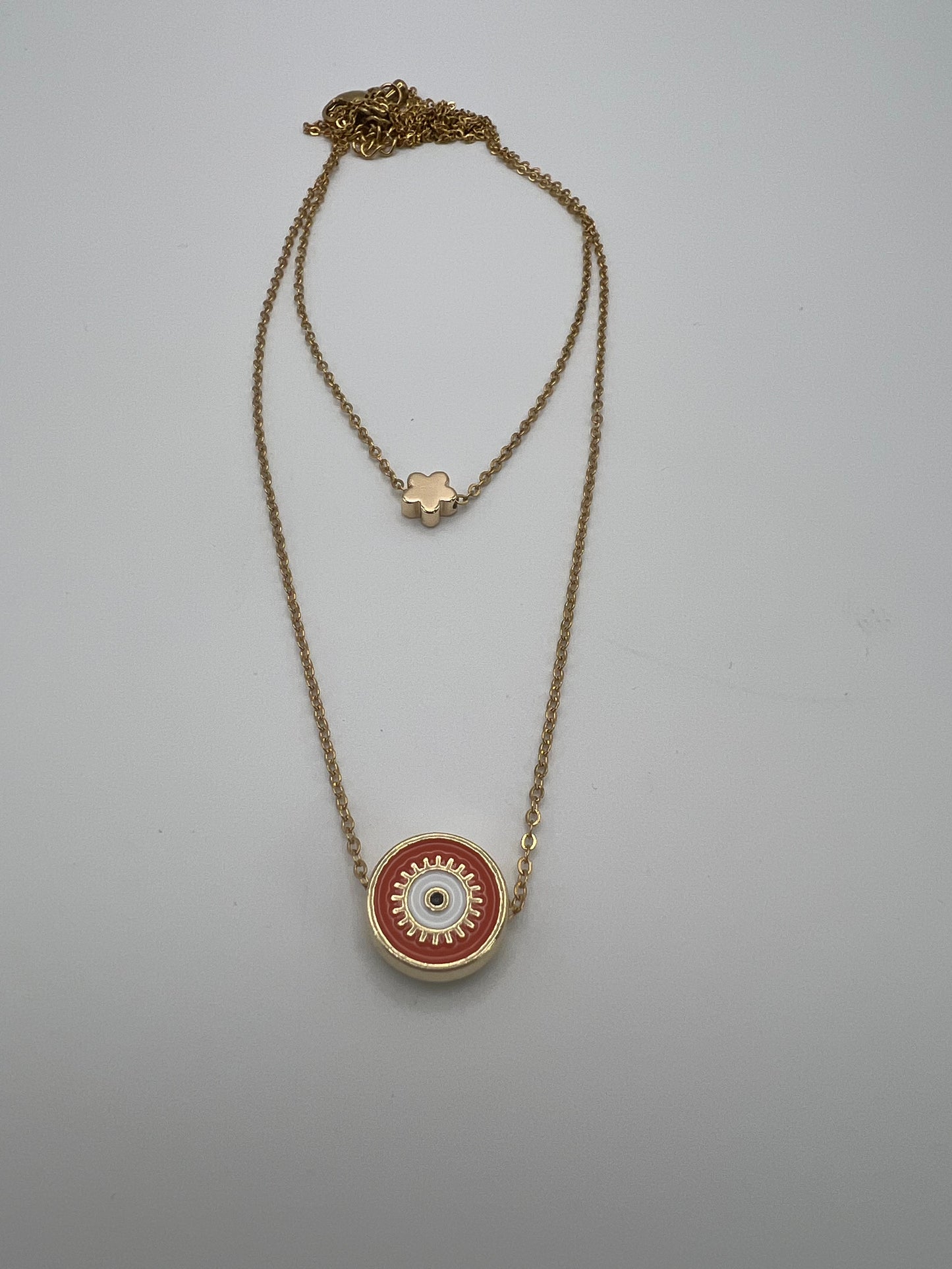 Pop-of-Color Evil Eye Necklace