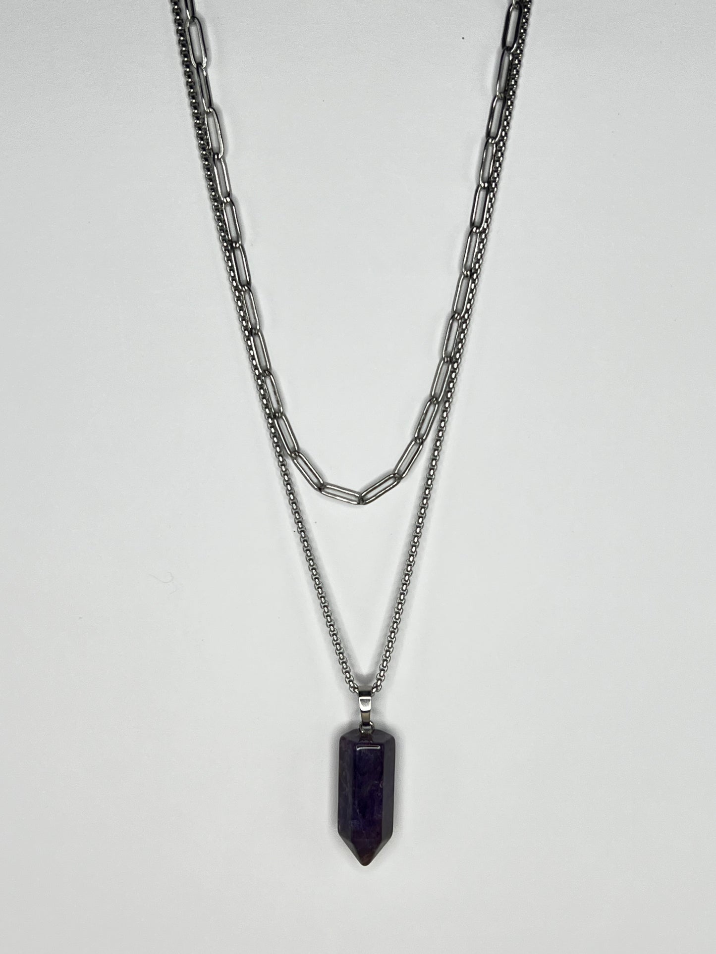 Purple Amethyst Multi-Strain Necklace