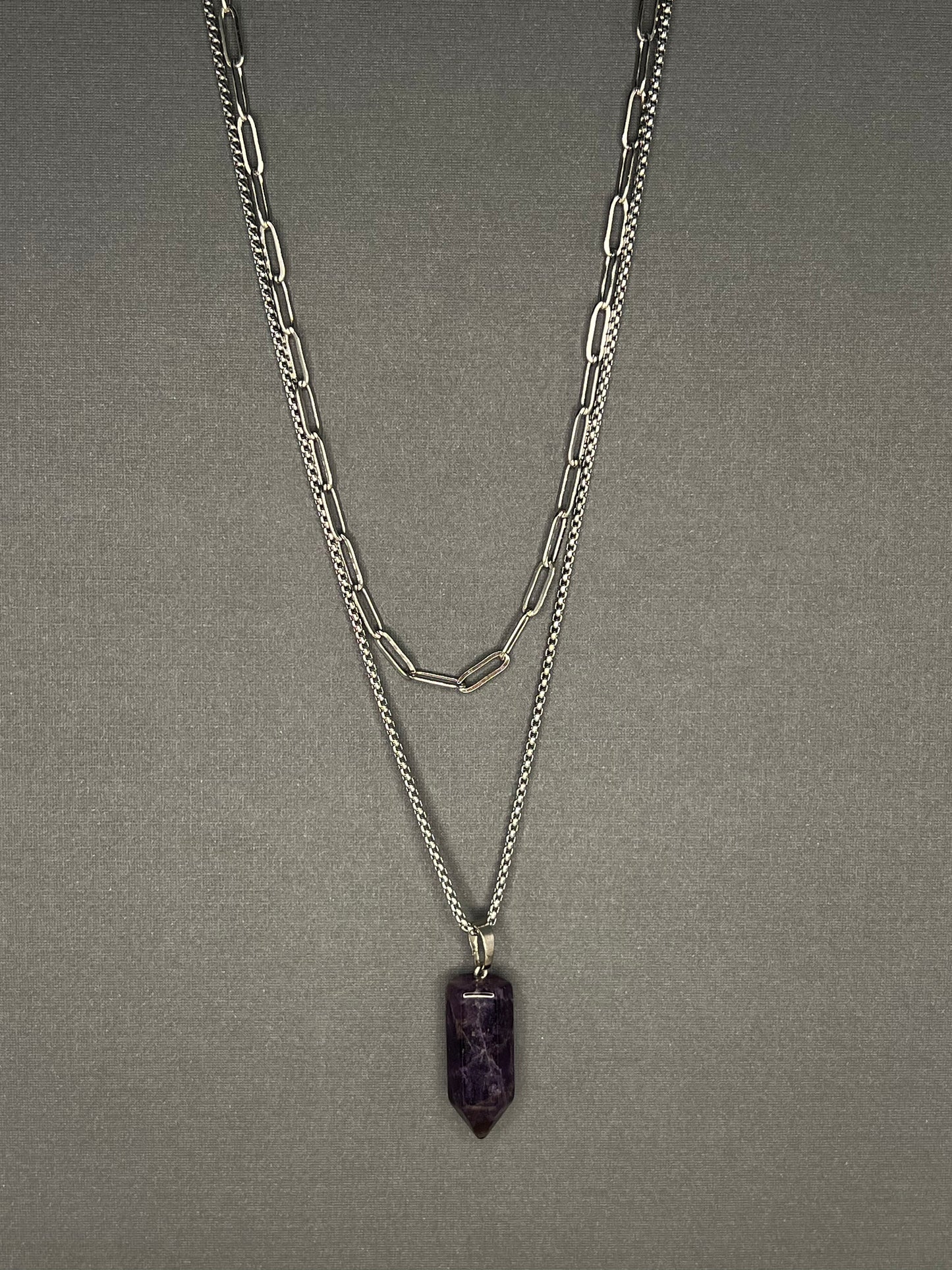 Purple Amethyst Multi-Strain Necklace